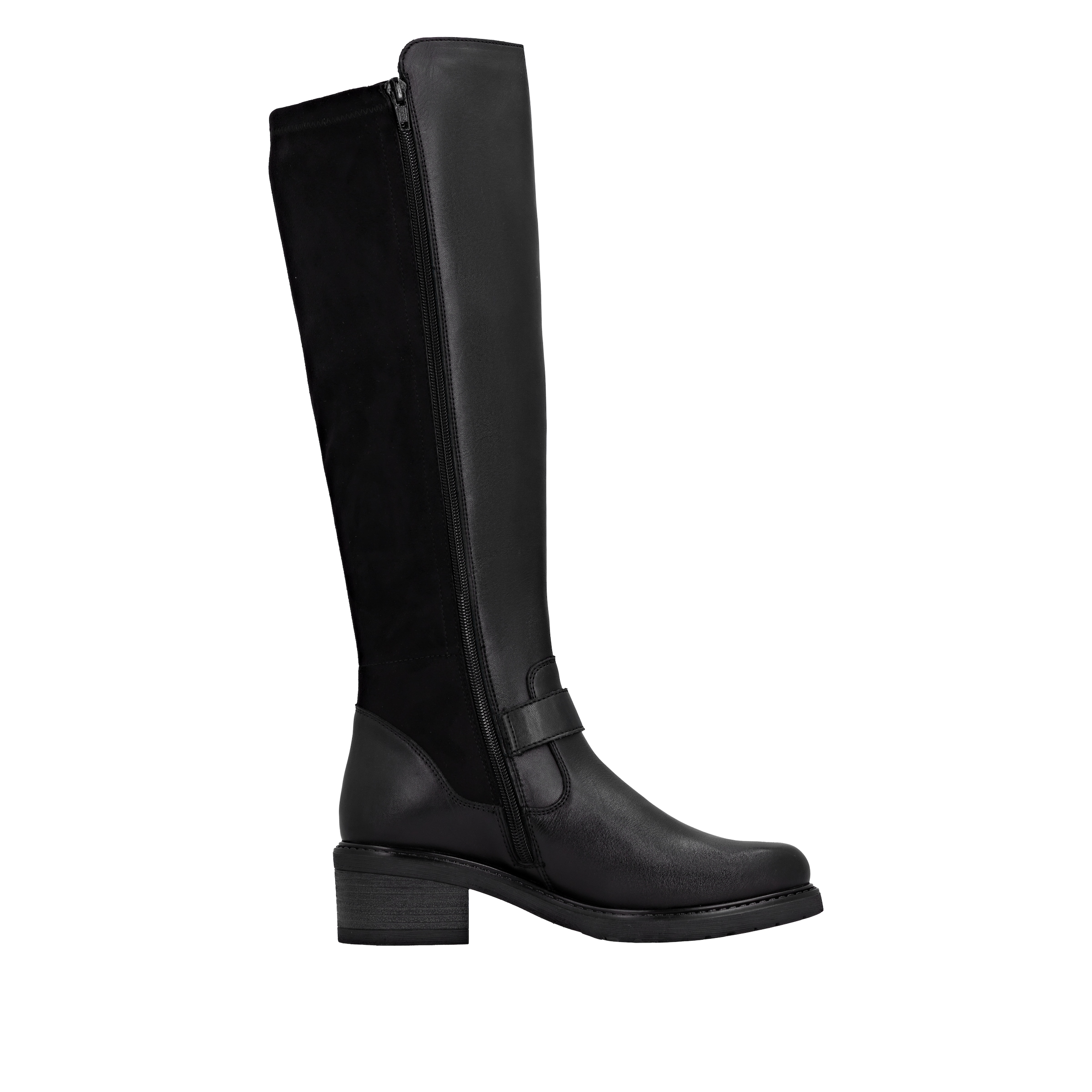 Remonte Stiefel, Langschaftstiefel, Stretch-Stiefel, Blockabsatz, Innenreißverschluss