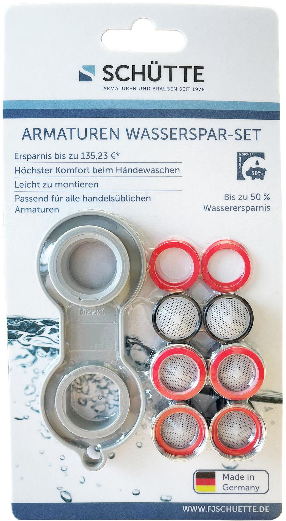 Schütte Strahlregler, Wasserspar-Mischdüse für bis zu 50% Wasserersparnis
