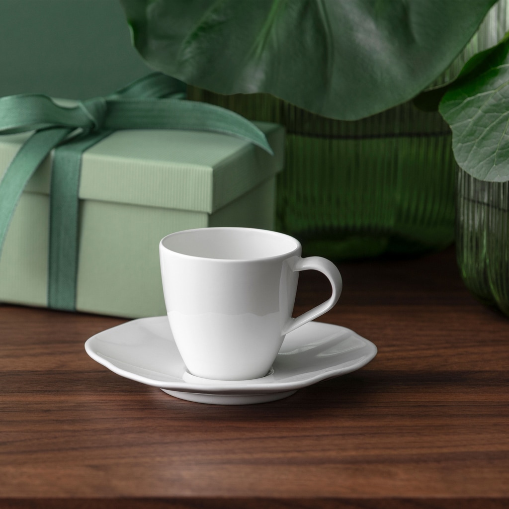 Villeroy & Boch Espressotasse »Espressotassen Pura 50 ml 6er Set weiß« Spülmaschinenfest, Mikrowellensicher