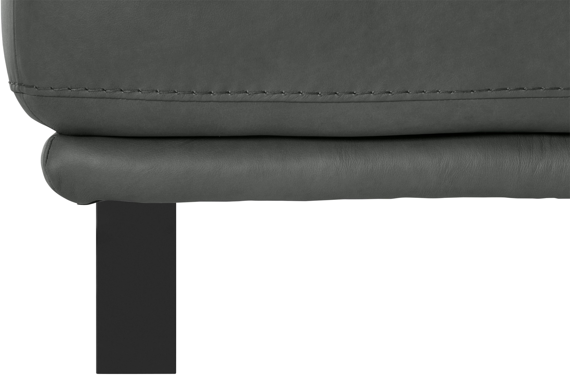 W.SCHILLIG Hocker »montanaa«, mit Metallkufen in Schwarz pulverbeschichtet, Breite 71 cm