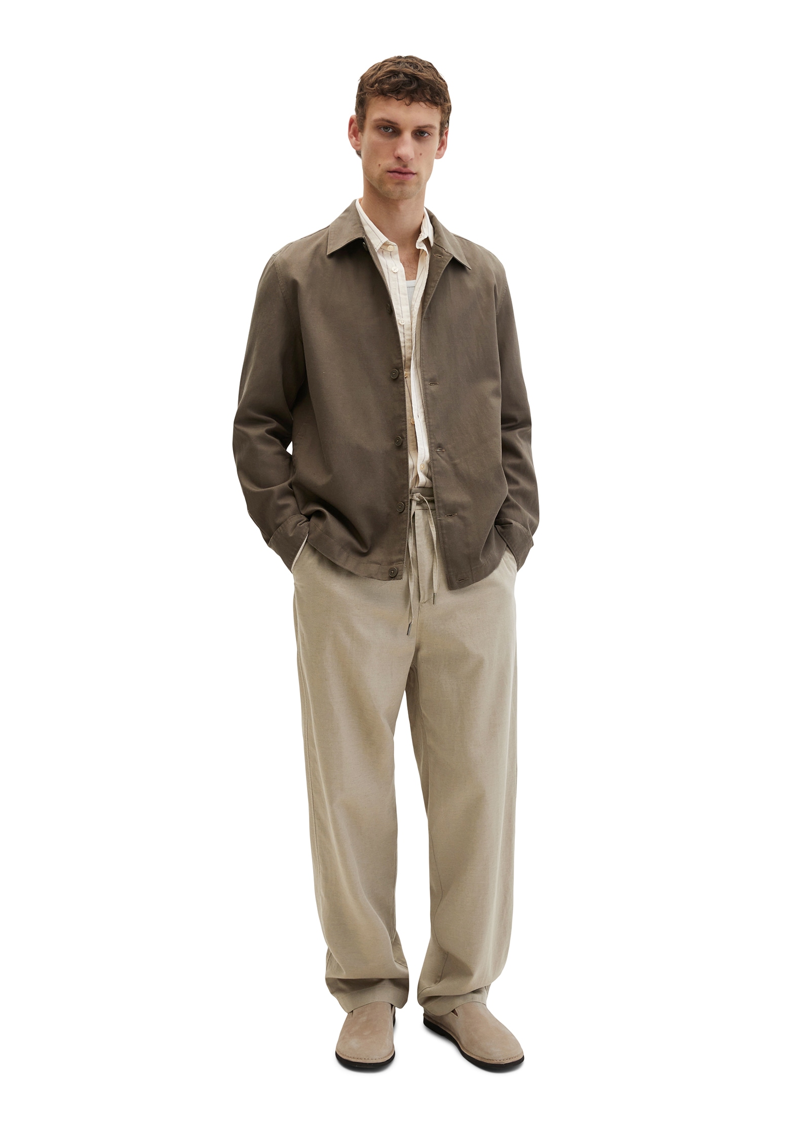 Marc O'Polo Hemdjacke »DFB Travel Collection« Overshirt aus TENCEL Lyocell -Leinen-Mix