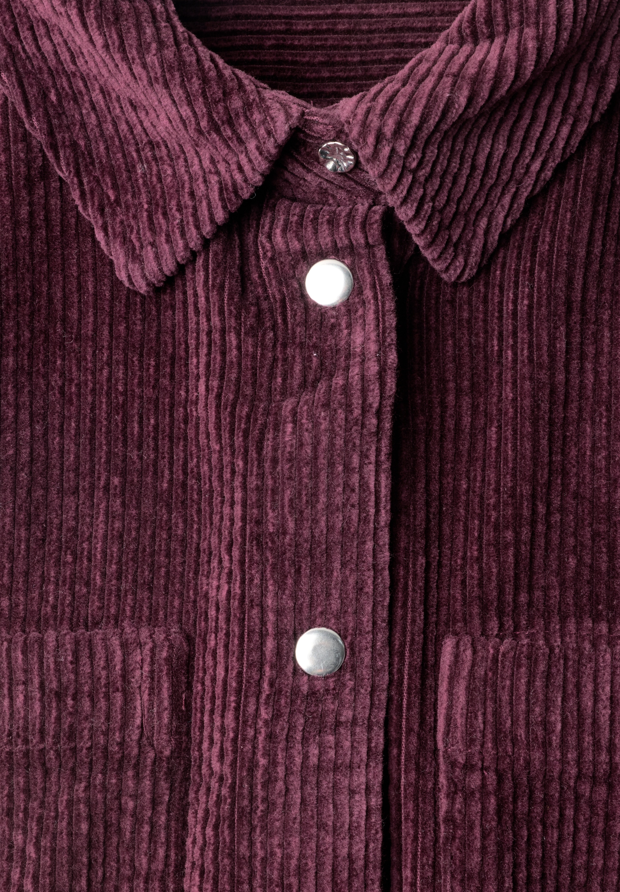 STREET ONE Langarmbluse Overshirt in Cord-Qualität / Hemdkragen