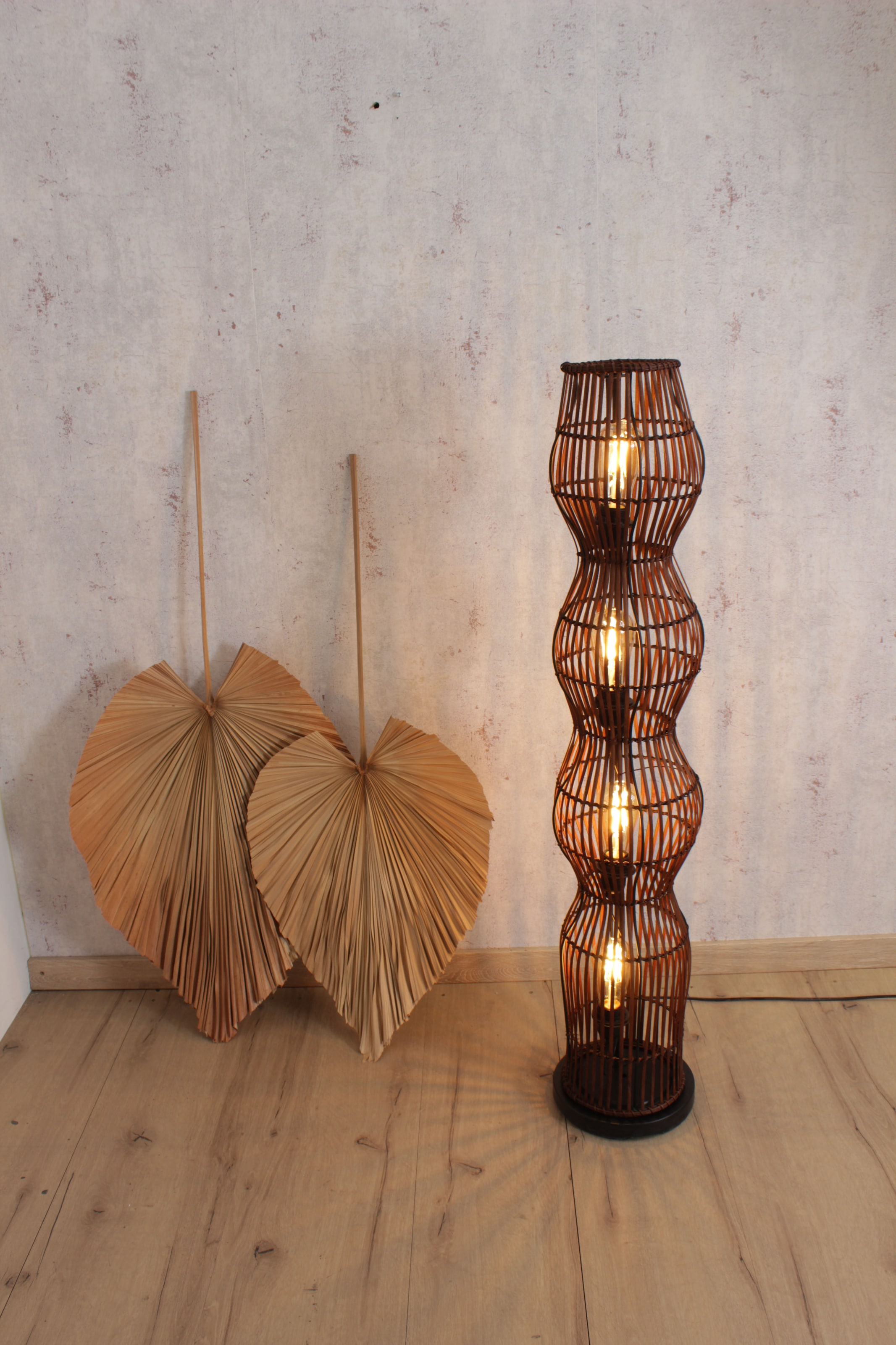 ECO-LIGHT Stehlampe »Bamboo«, 4 flammig, Leuchtmittel E27 | ohne Leuchtmittel