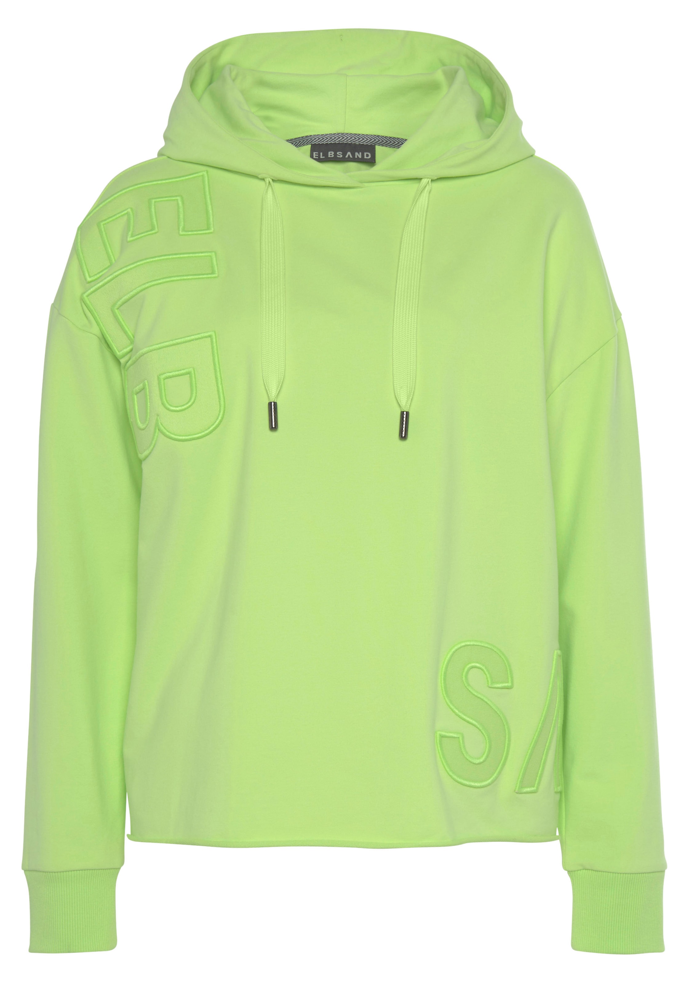 Elbsand Kapuzensweatshirt »Elgin«, mit Logostickerei, lockerer Hoodie aus elastischer Baumwolle