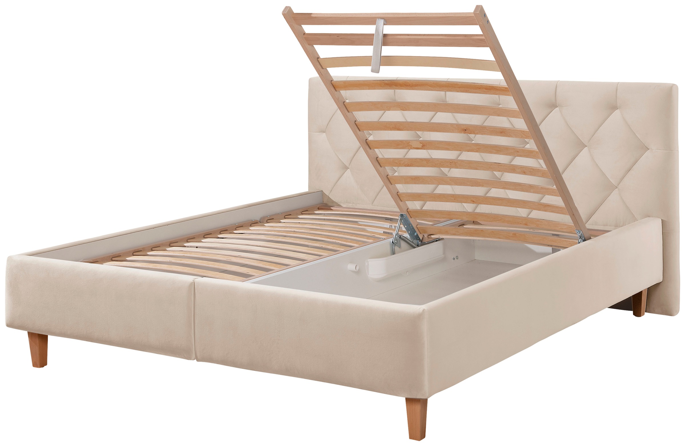 Guido Maria Kretschmer Home&Living Polsterbett »Sunley 100«, Kreuzsteppung, Kopfteilhöhe 102 cm, ohne oder mit Matratze/Lattenrost