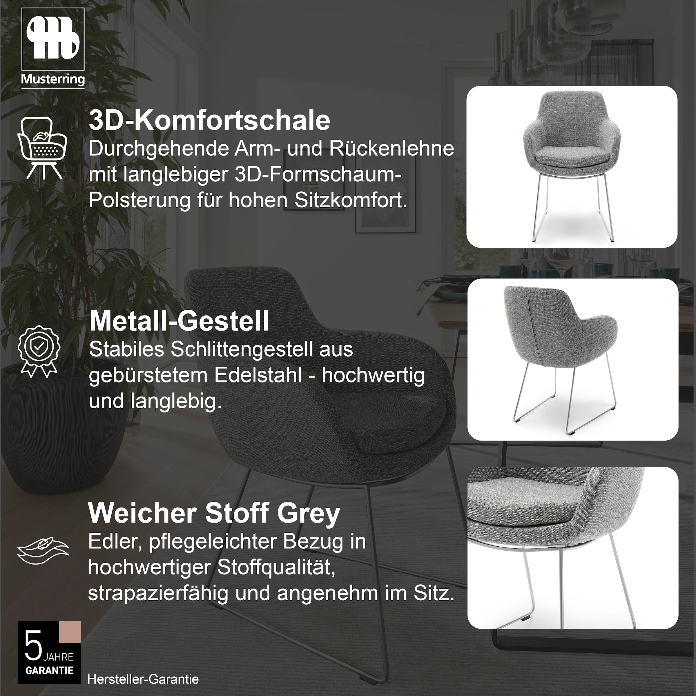 Musterring Esszimmerstuhl »Tavia« (Set) 2 Stk.