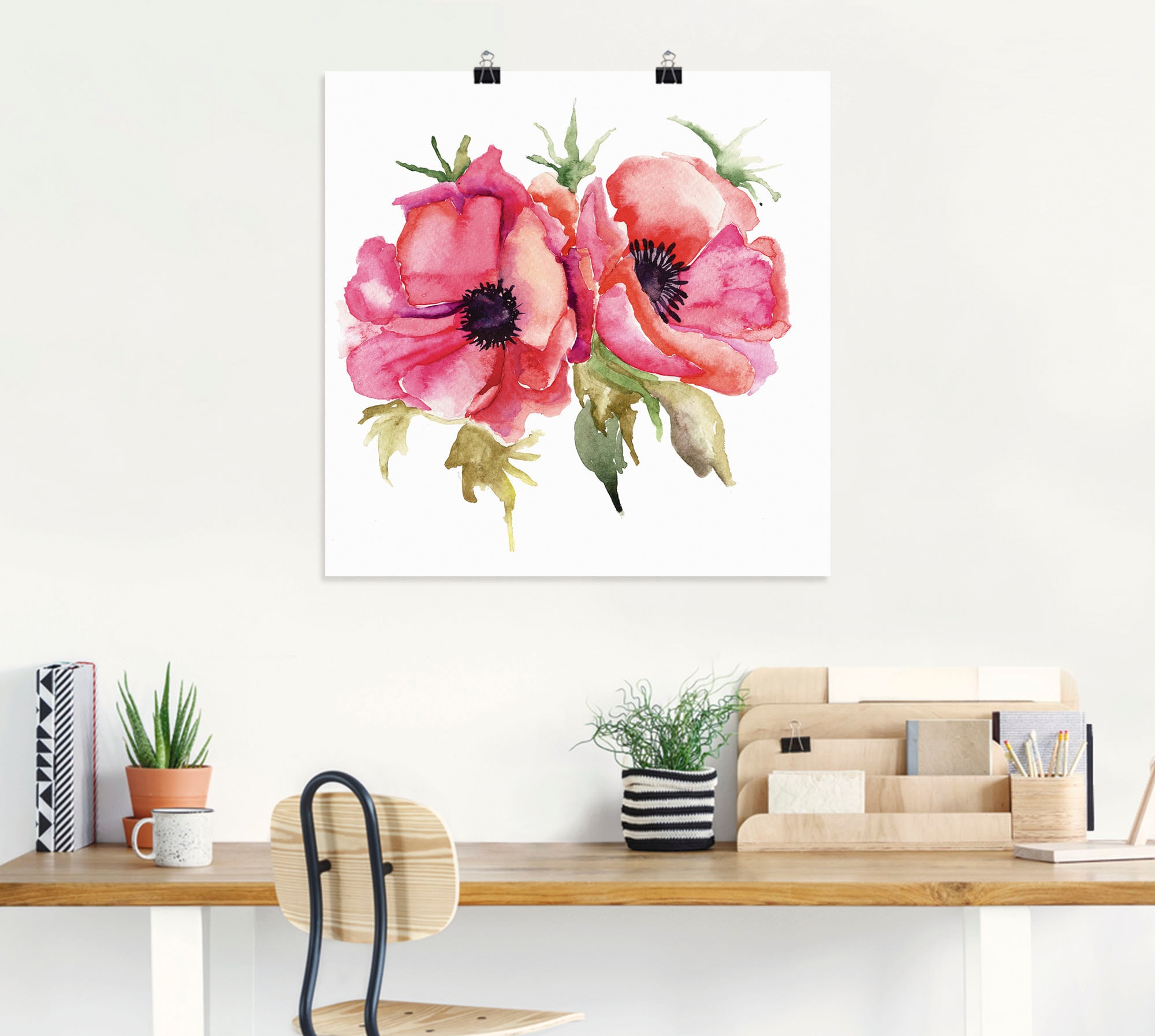 Artland Wandbild »Mohnblumen«, Blumen, (1 St.), als Alubild, Outdoorbild, Leinwandbild, Poster, Wandaufkleber