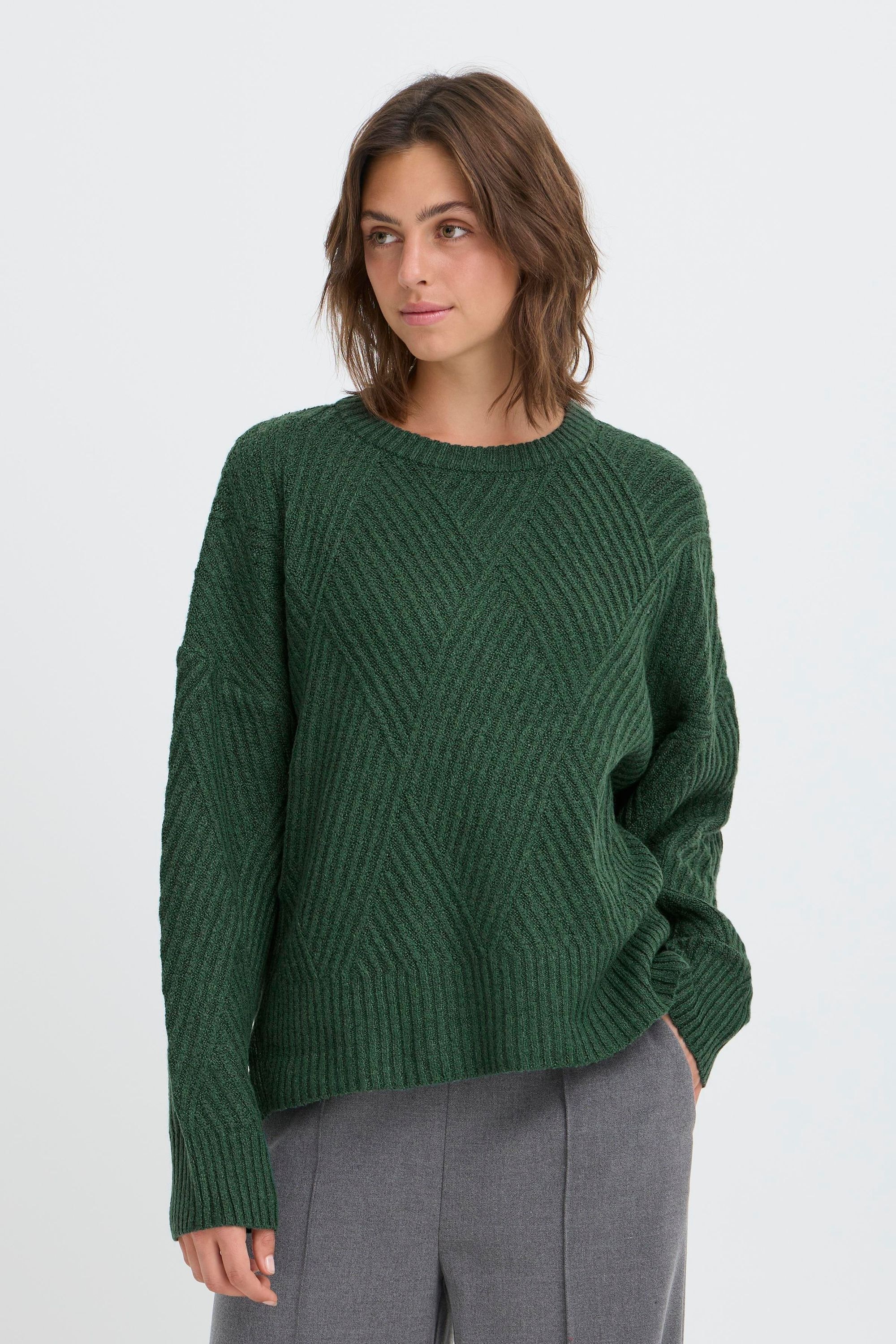 OXMO Strickfleece-Pullover »Strickpullover OXIBOMMA«