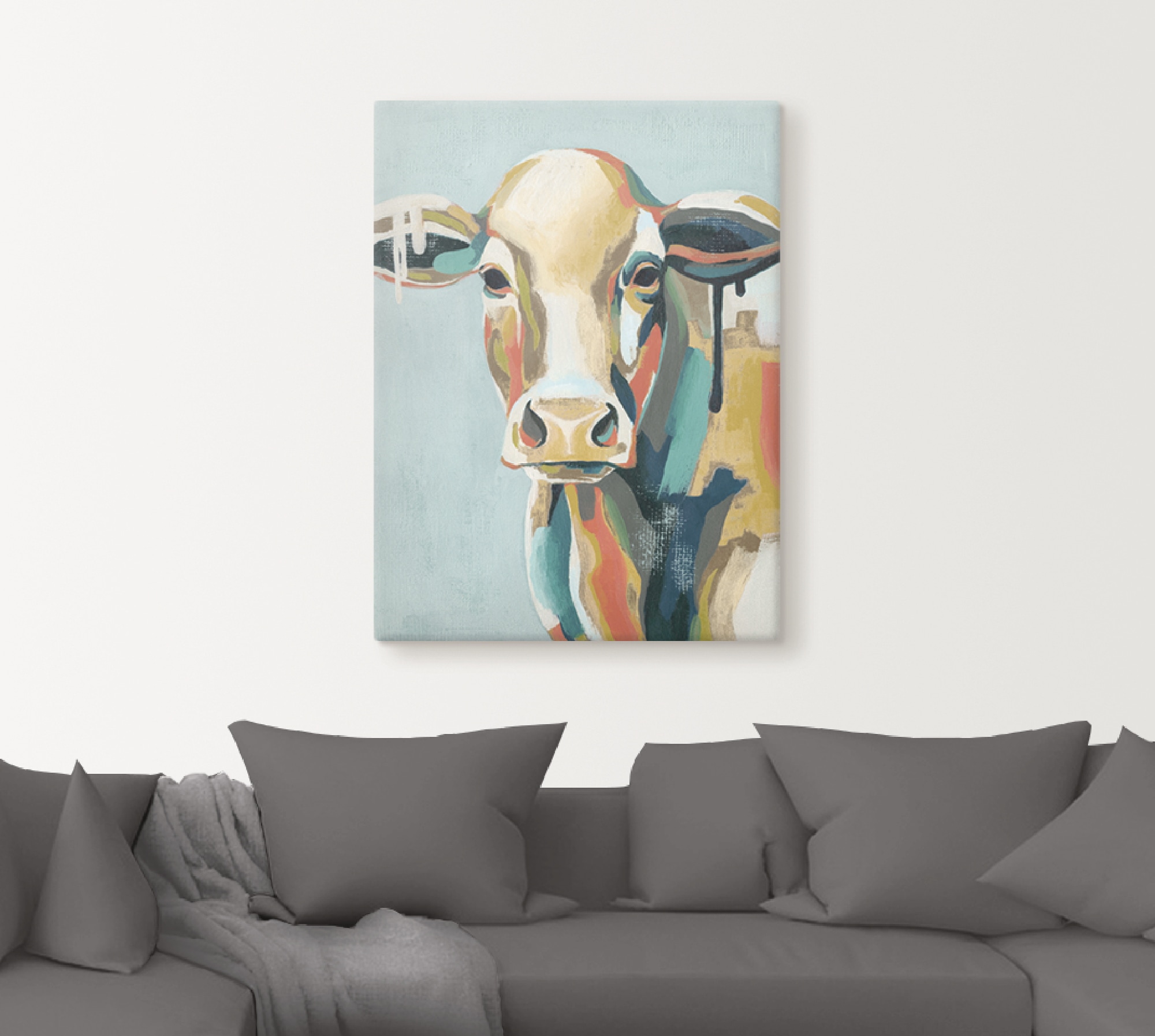 Artland Wandbild »Bunte Kühe I«, Haustiere, (1 St.), als Leinwandbild, Poster, Wandaufkleber in verschied. Größen