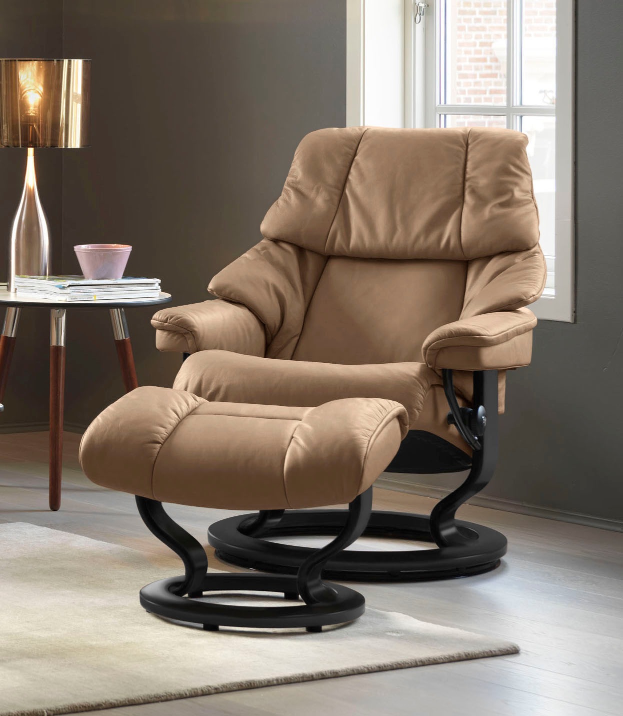 Stressless® Relaxsessel »Reno«, mit Classic Base, Größe S, M & L, Gestell Schwarz