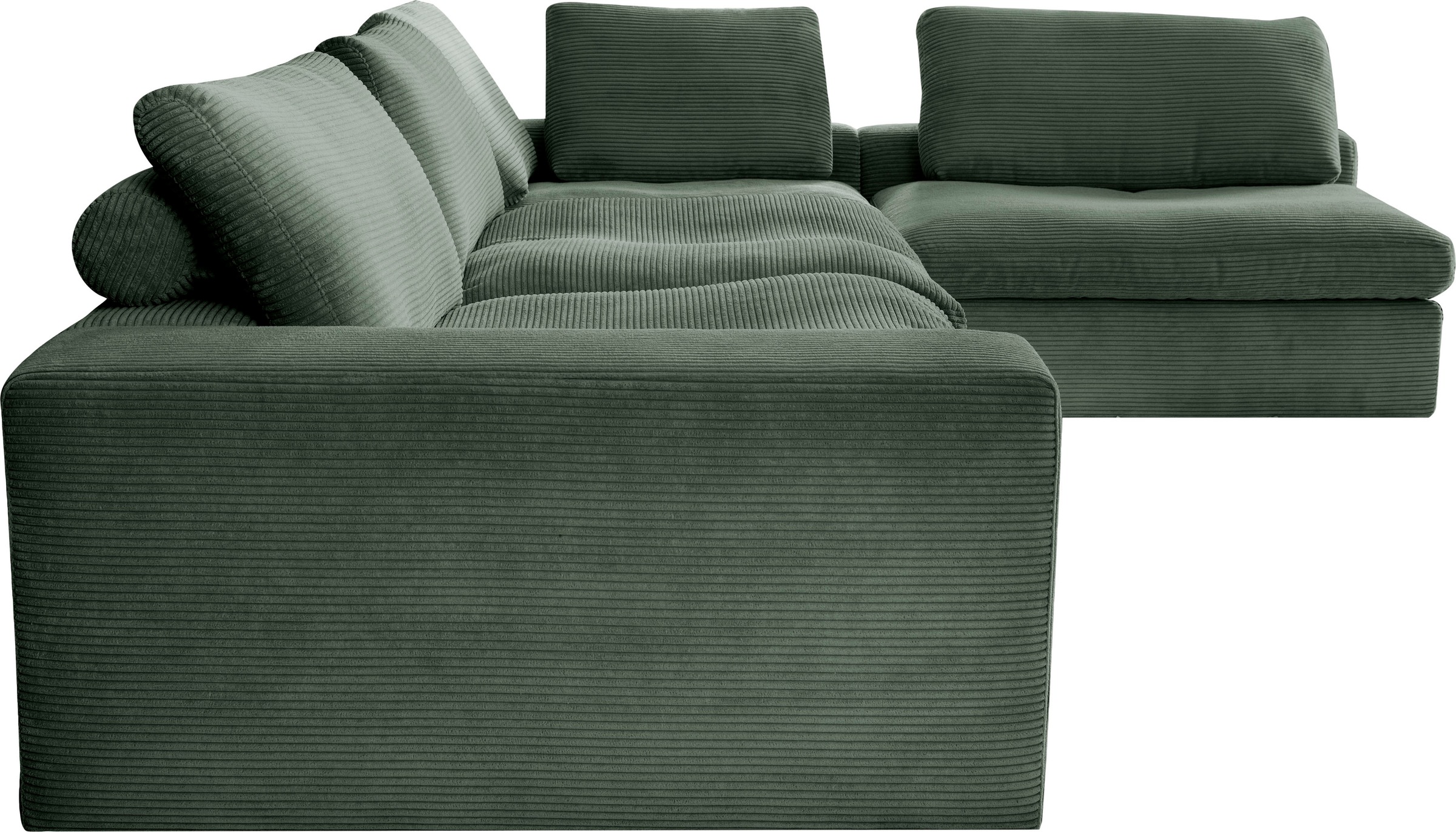 alina Ecksofa »Sandy«, mit losen Sitz und Rückenkissen, in modernem Cordstoff