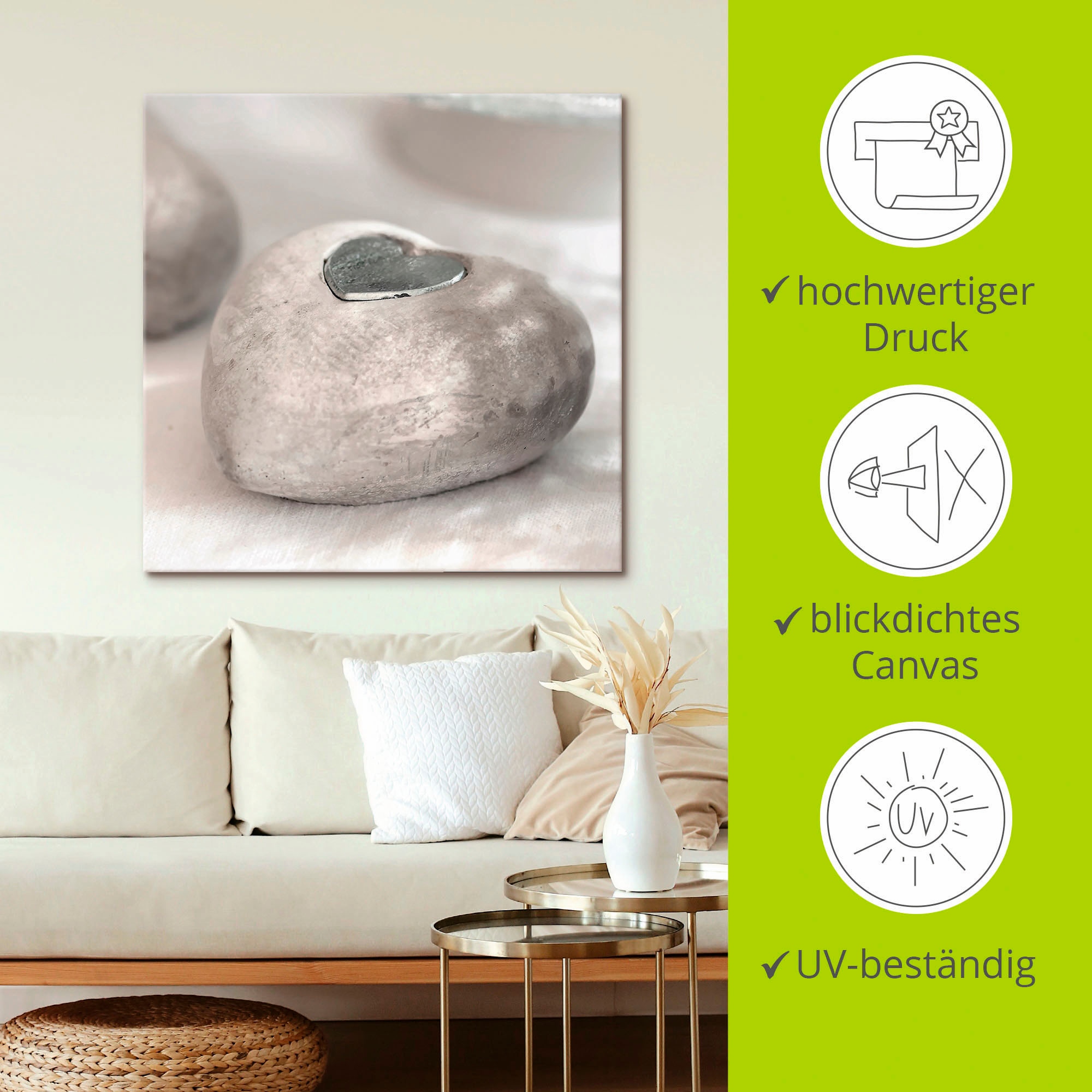 Artland Wandbild »Herzen«, Herzen, (1 St.), als Leinwandbild, Poster, Wandaufkleber in verschied. Größen