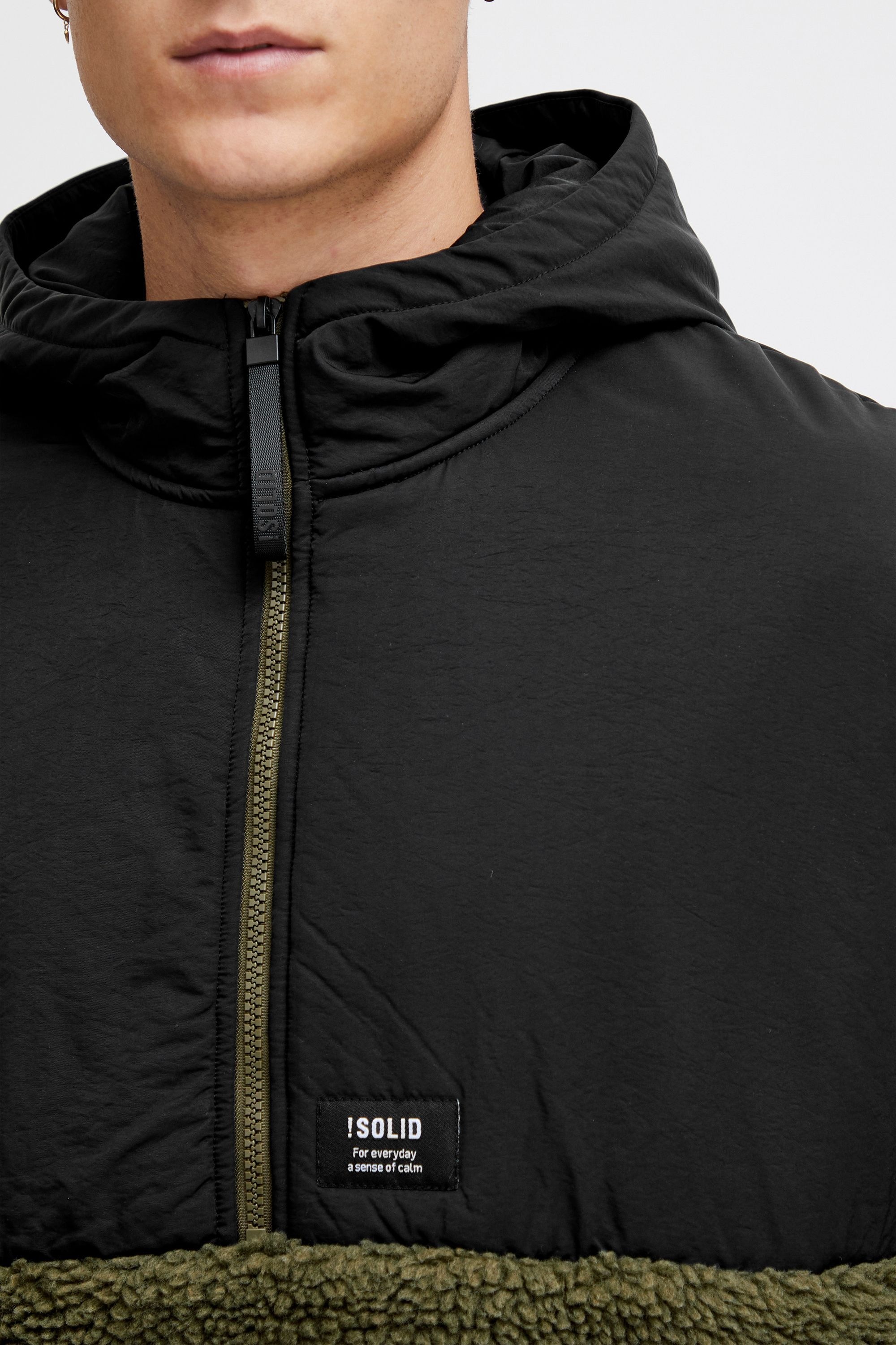 !Solid Fellimitatjacke »Fellimitatjacke SDMarco«, mit Kapuze