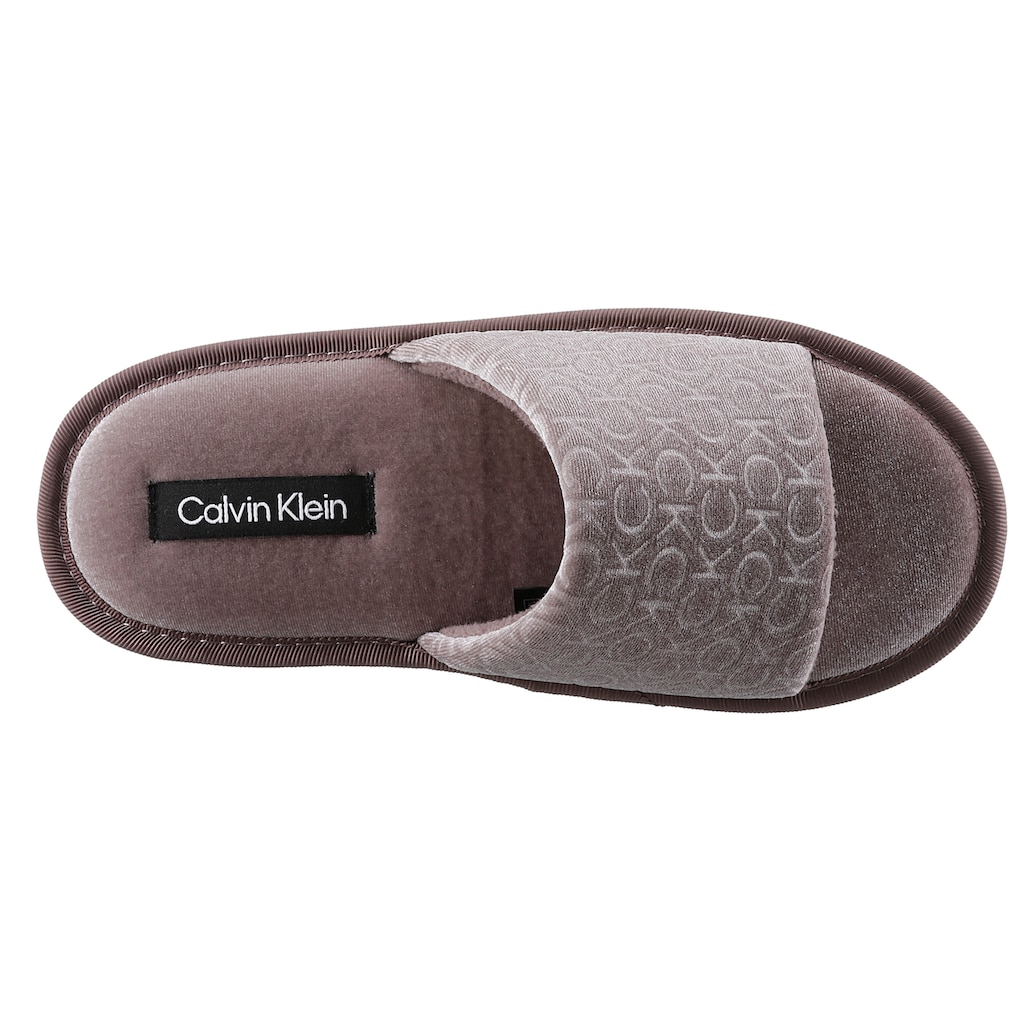 Calvin Klein Pantolette »SLIPPER FLATFORM SANDAL VEL«, zum Schlupfen