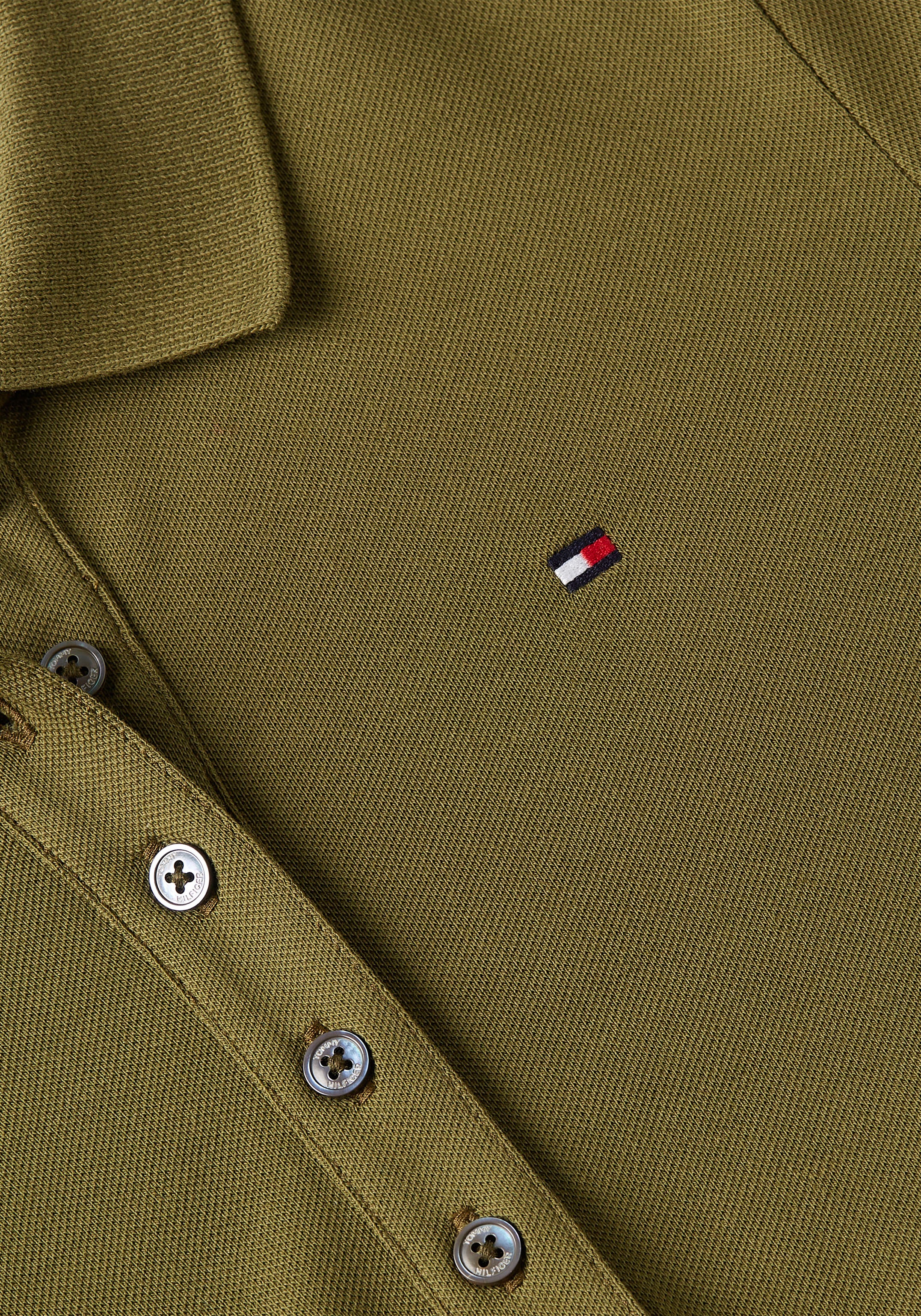 Tommy Hilfiger Polokleid »1985 SLIM PIQUE POLO DRESS LS«, mit kleiner Logo-Stickerei auf der Brust