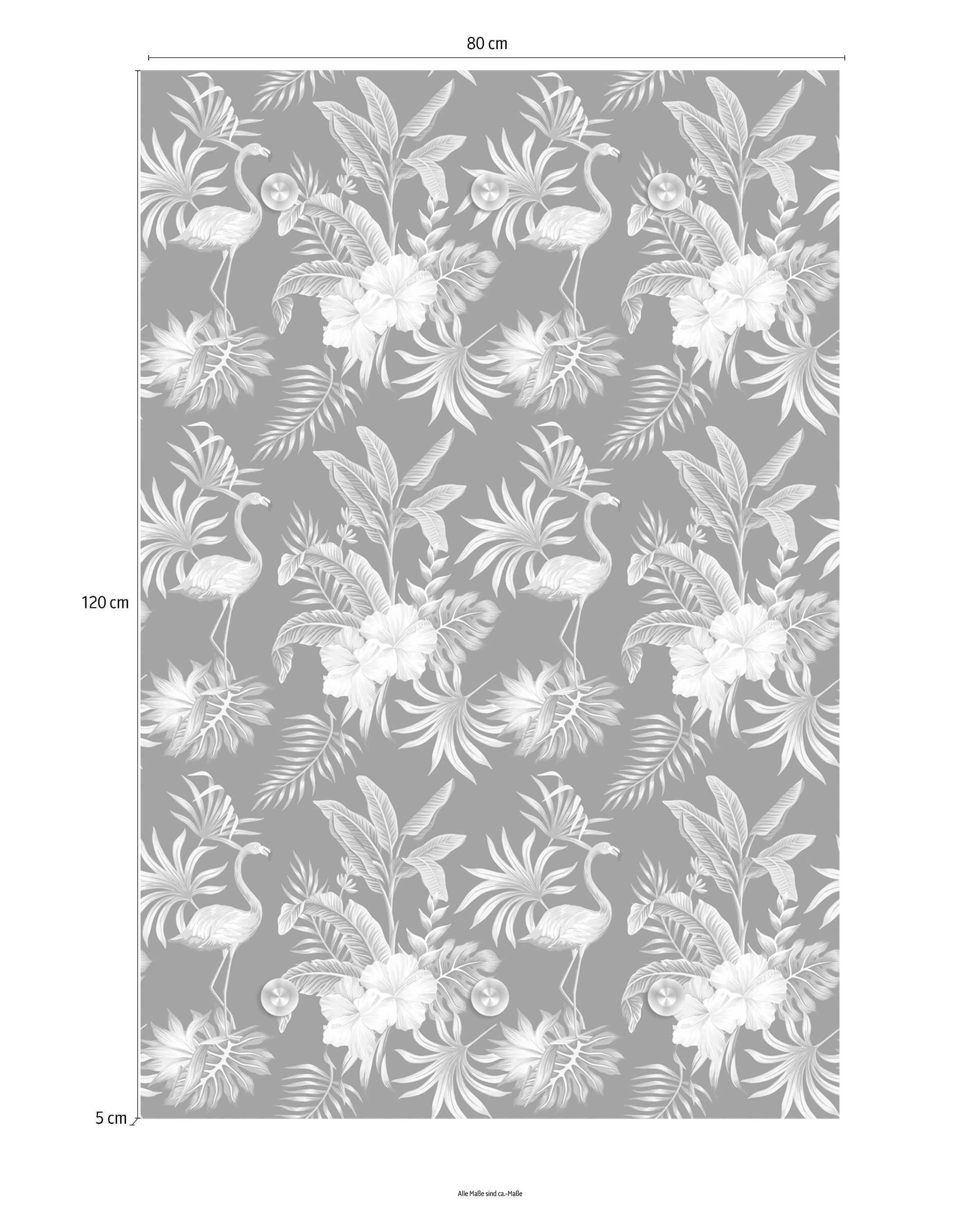 queence Garderobenleiste »Flamingos«, mit 6 Haken, 80 x 120 cm