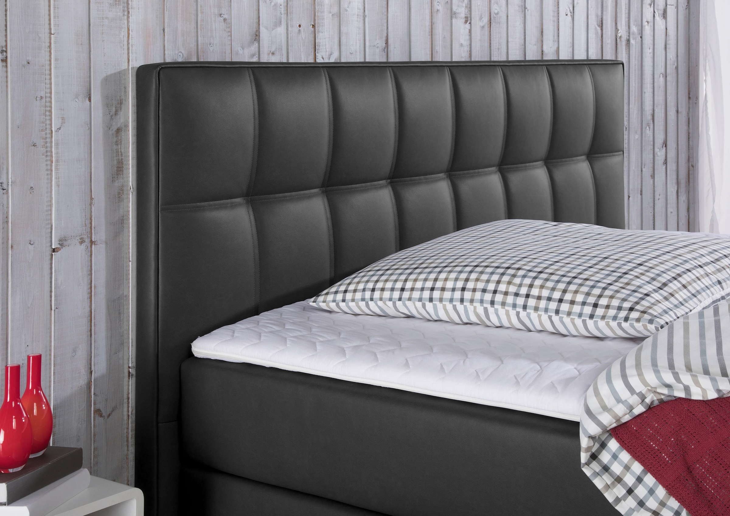 Home affaire Boxspringbett »Tavira« in 4 Breiten, 4 Farben und 3 Matratzenarten, incl. Topper