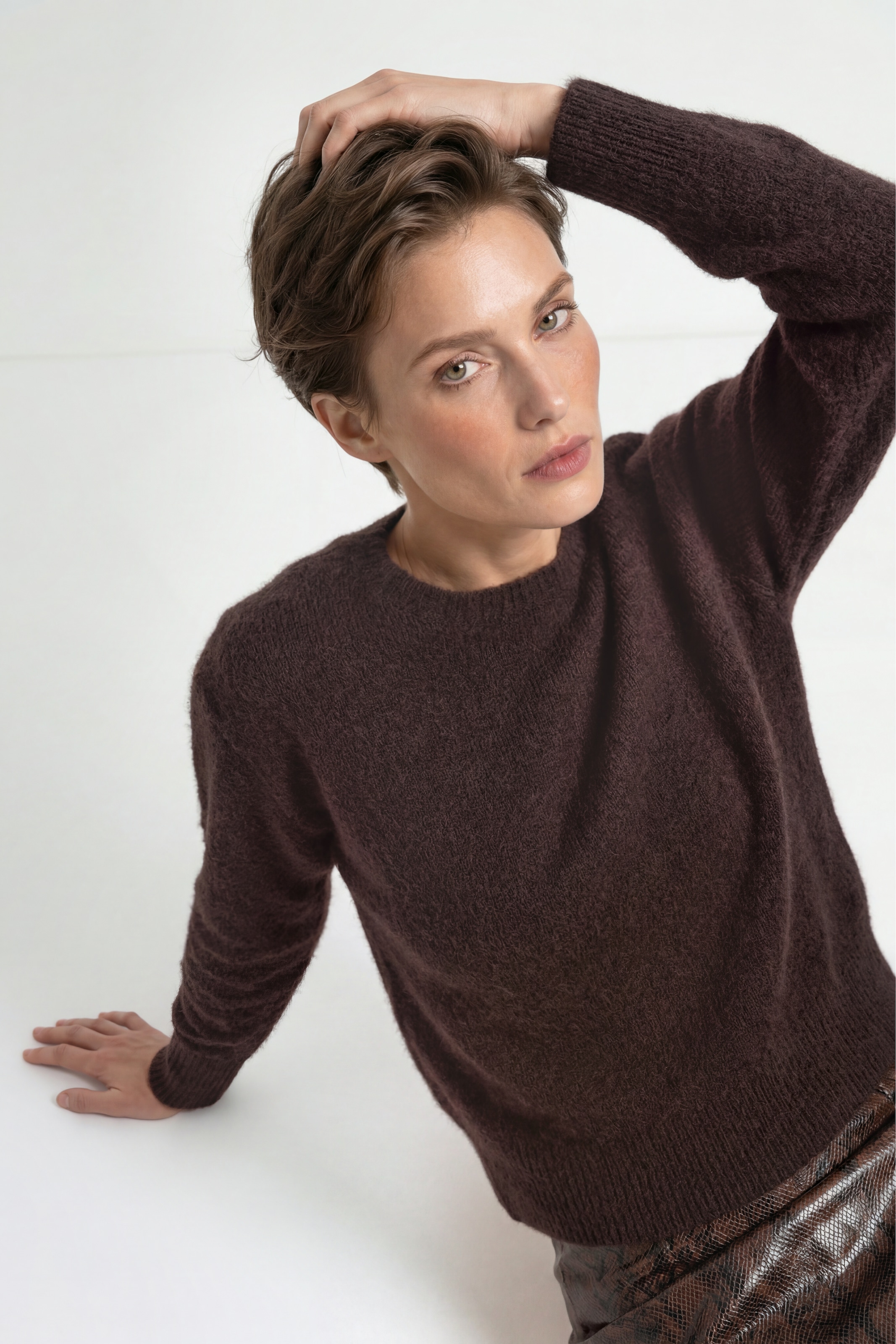 RICHROYAL Strickpullover Regular fit mit Rundhalsausschnitt