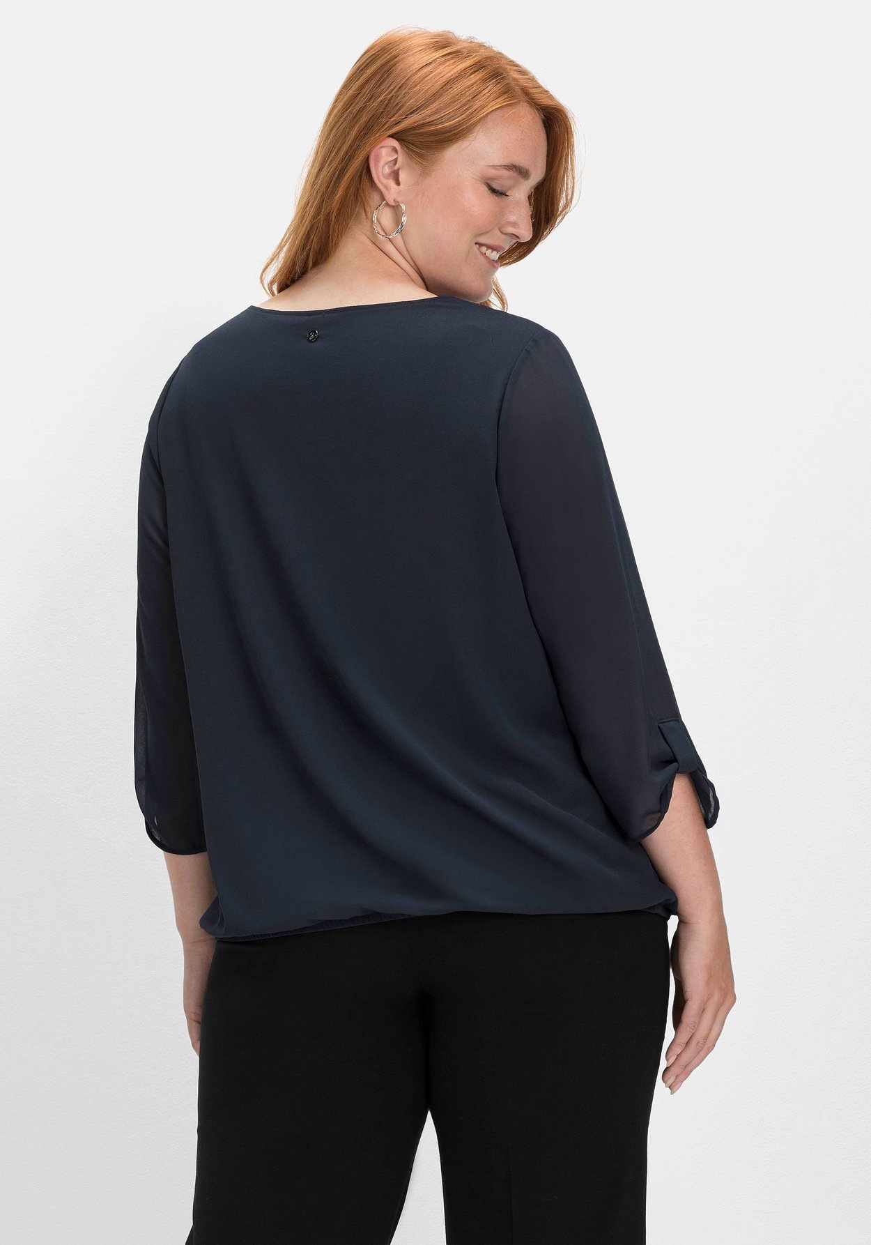 Sheego Tunika »Tunika aus Chiffon, blickdicht gefüttert«, aus Chiffon, blickdicht gefüttert