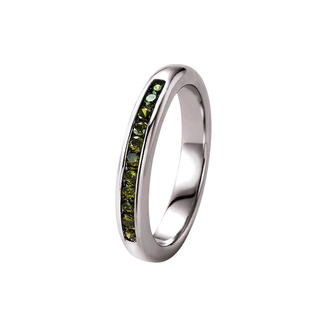 GIORGIO MARTELLO MILANO Silberring »Ring mit olivfarbigen Zirkonia, Silber  925« im OTTO Online Shop