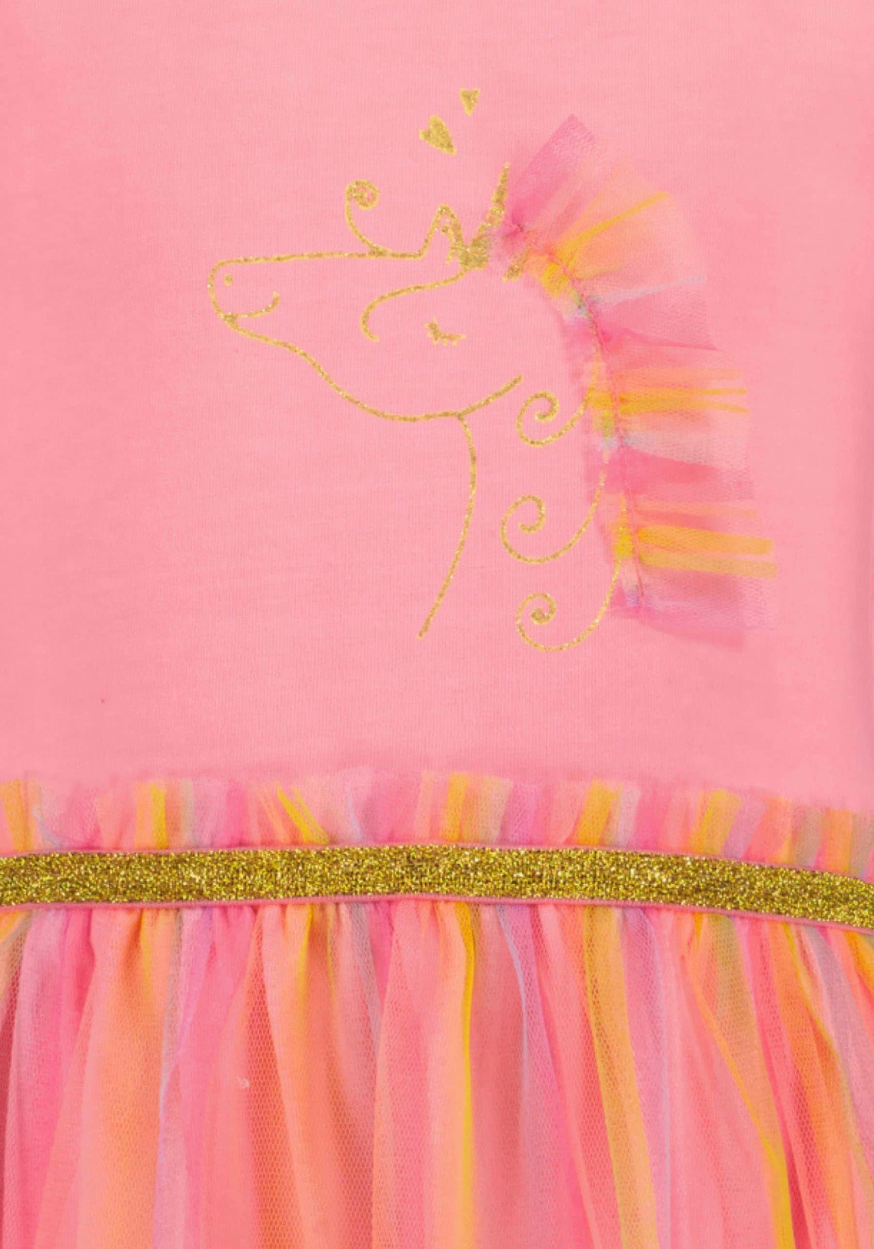 Blue Seven Jerseykleid 1 tlg. tlg. mit aufgesetztem  Tüllrock und tollem Frontmotiv