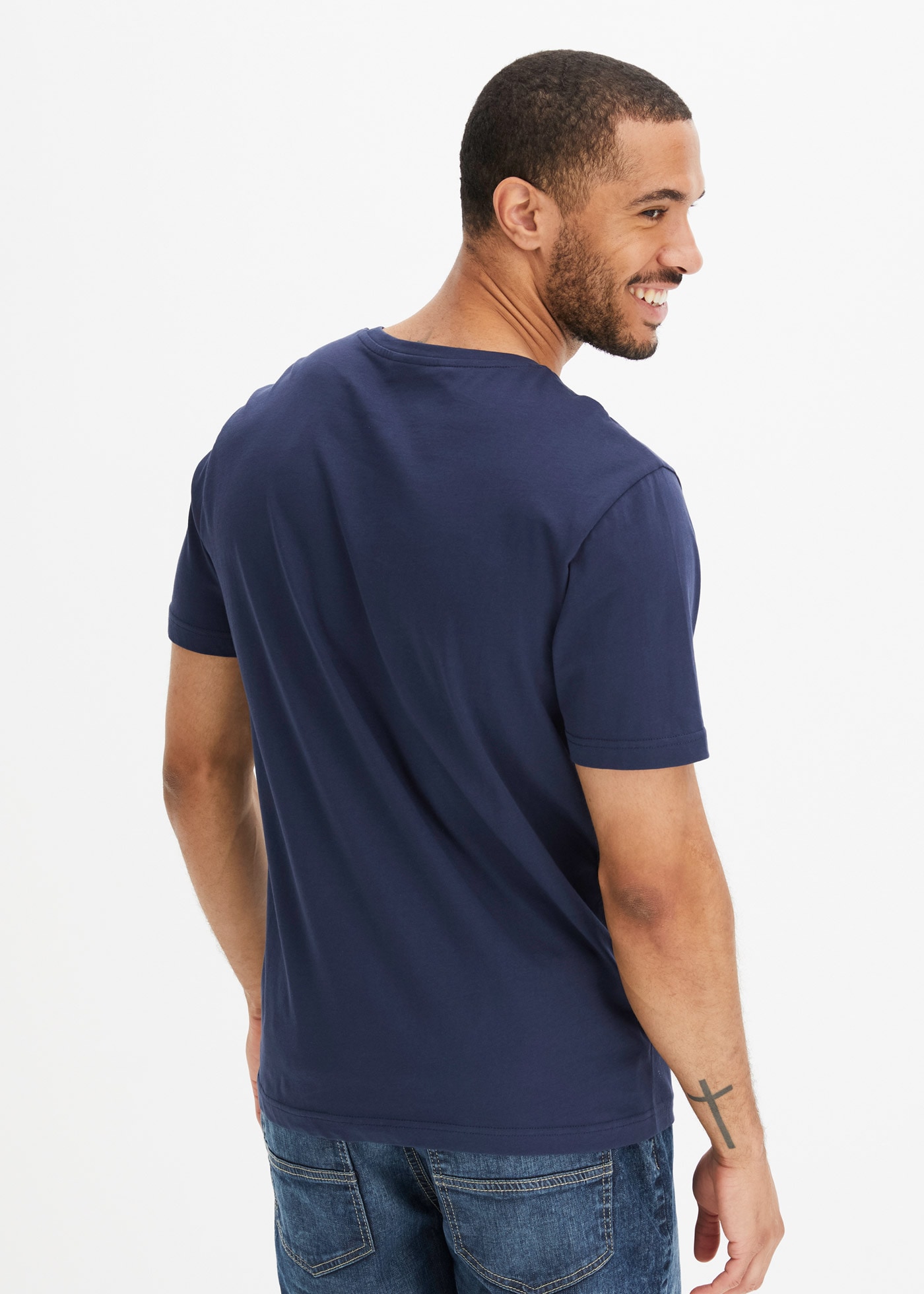 bonprix T-Shirt »T-Shirt aus reiner Baumwolle« Regular Fit, Kurzarm-Design, aus reiner Baumwolle