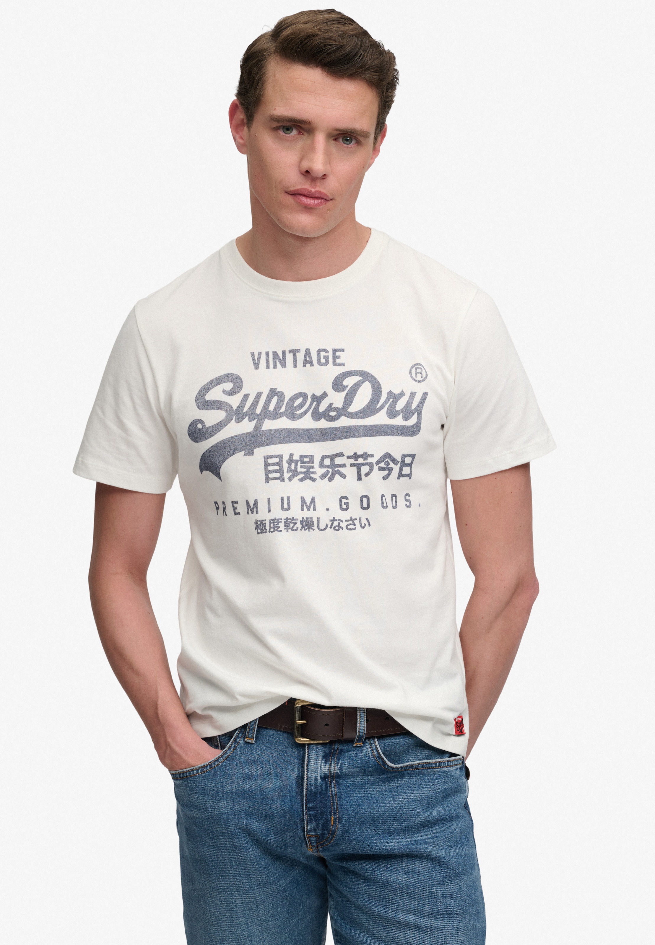 Superdry Rundhalsshirt »VL CLASSIC TEE« Baumwolle, relaxed fit
