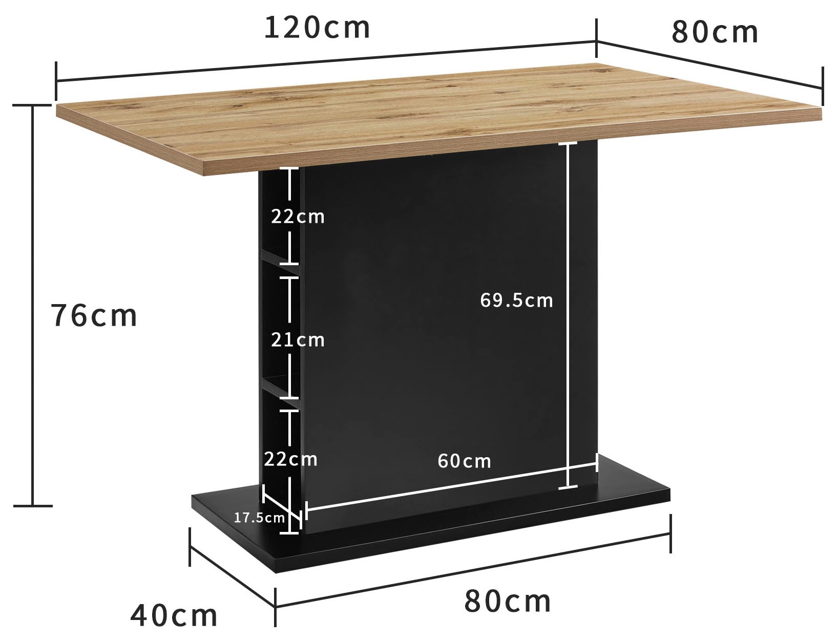 OTTO home Essgruppe »Hennia« Set, 4 tlg. Tischplatte aus Melamin, 2 Freischwinger, Bank, Metallgestell
