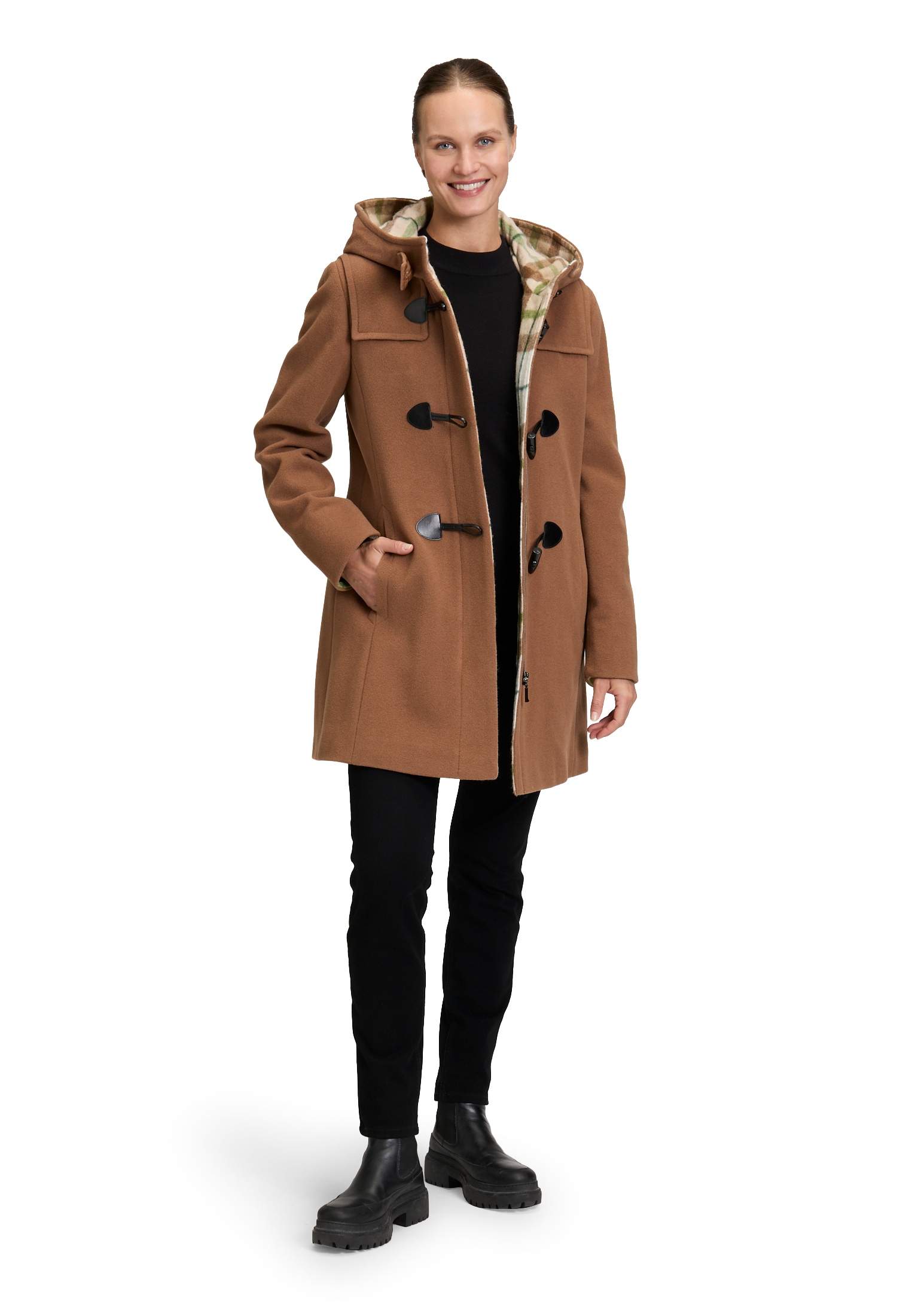 Gil Bret Wolljacke »Dufflecoat mit Kapuze«