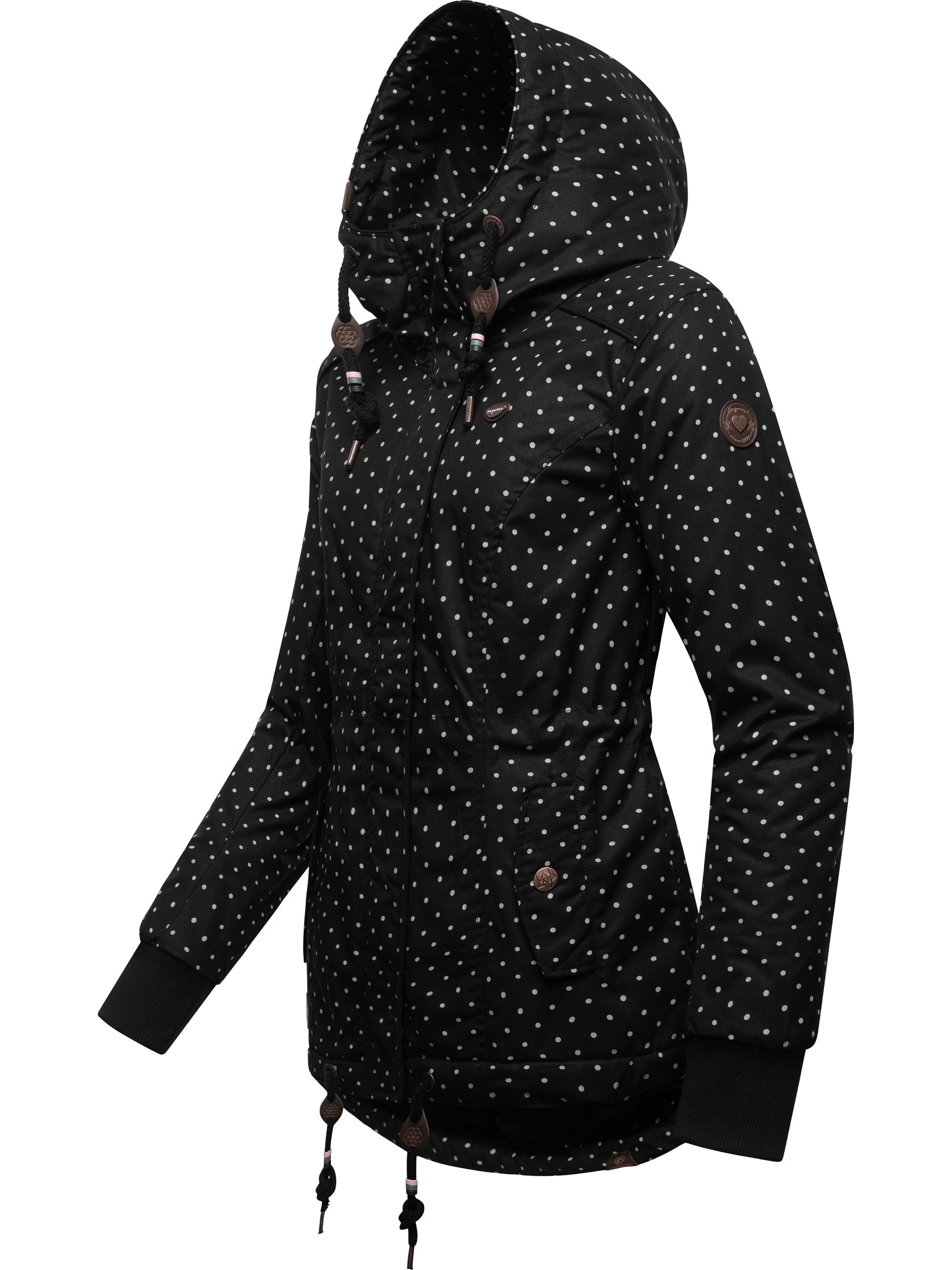 Ragwear Winterjacke »Winterjacke Danka Dots Intl.«, mit Kapuze, stylische Winter Outdoorjacke mit Kapuze