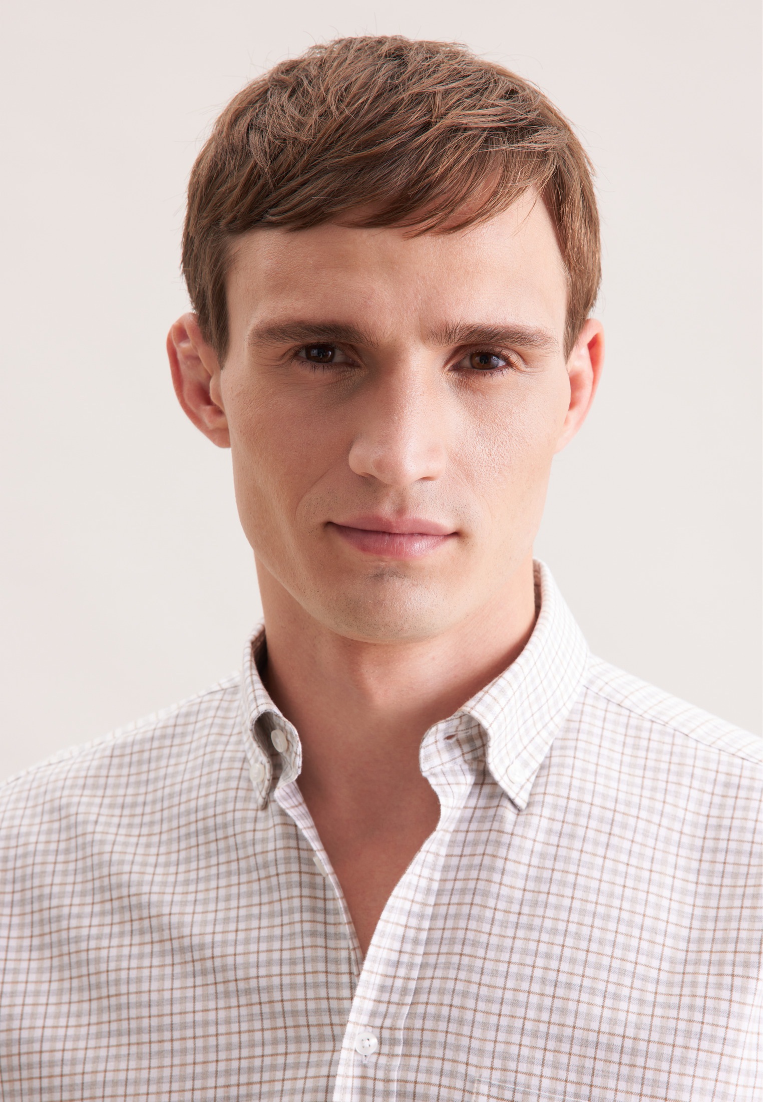 seidensticker Flanellhemd »Schwarze Rose« Regular 1/1 Button-Down-Kragen Karo