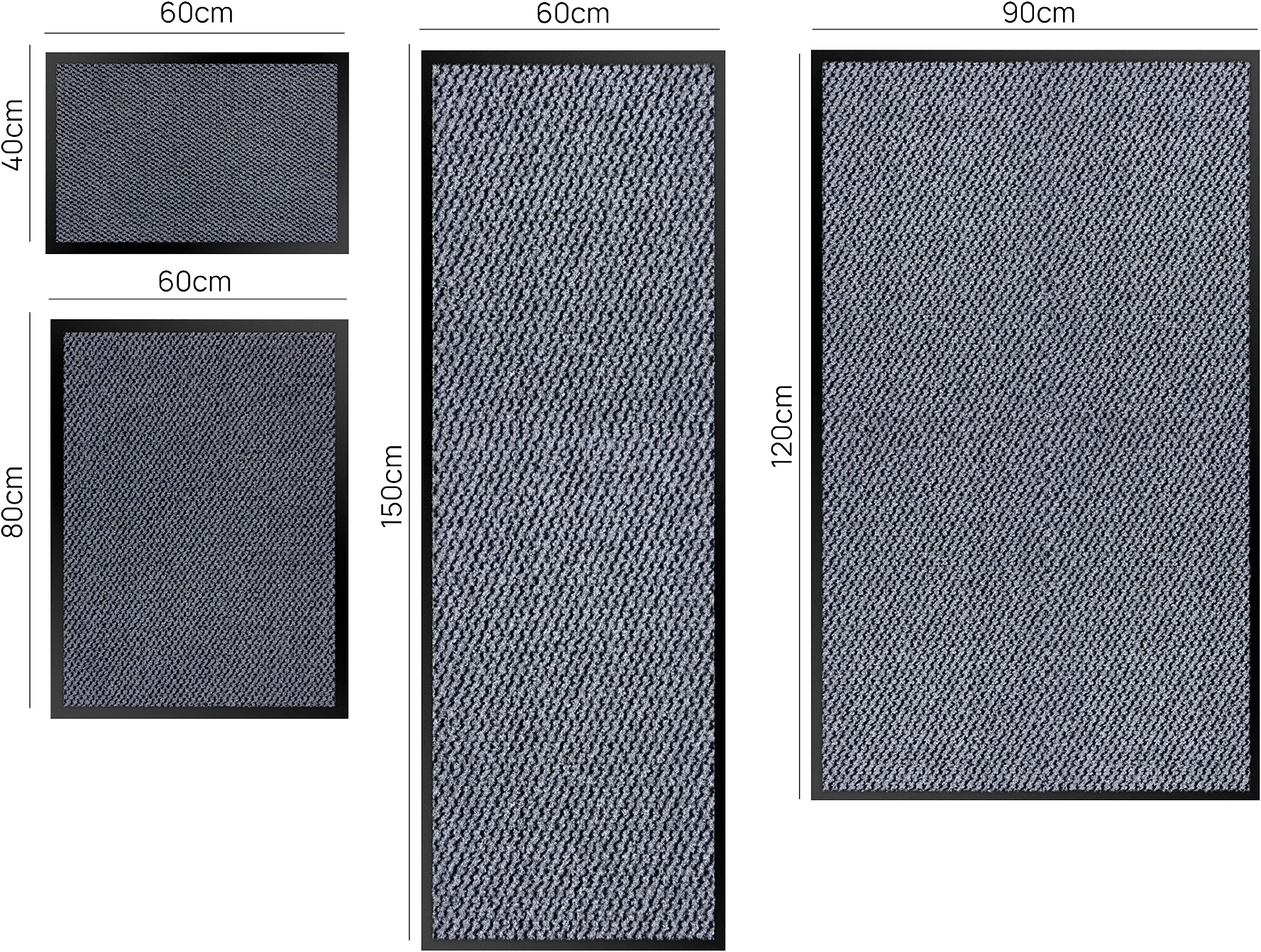 OTTO home Fußmatte »Tarron, Schmutzfangmatte Indoor, für Hausflur und Eingangsbereiche« rechteckig 5 mm Höhe Eingangsmatte, rutschfeste Unterseite, meliert