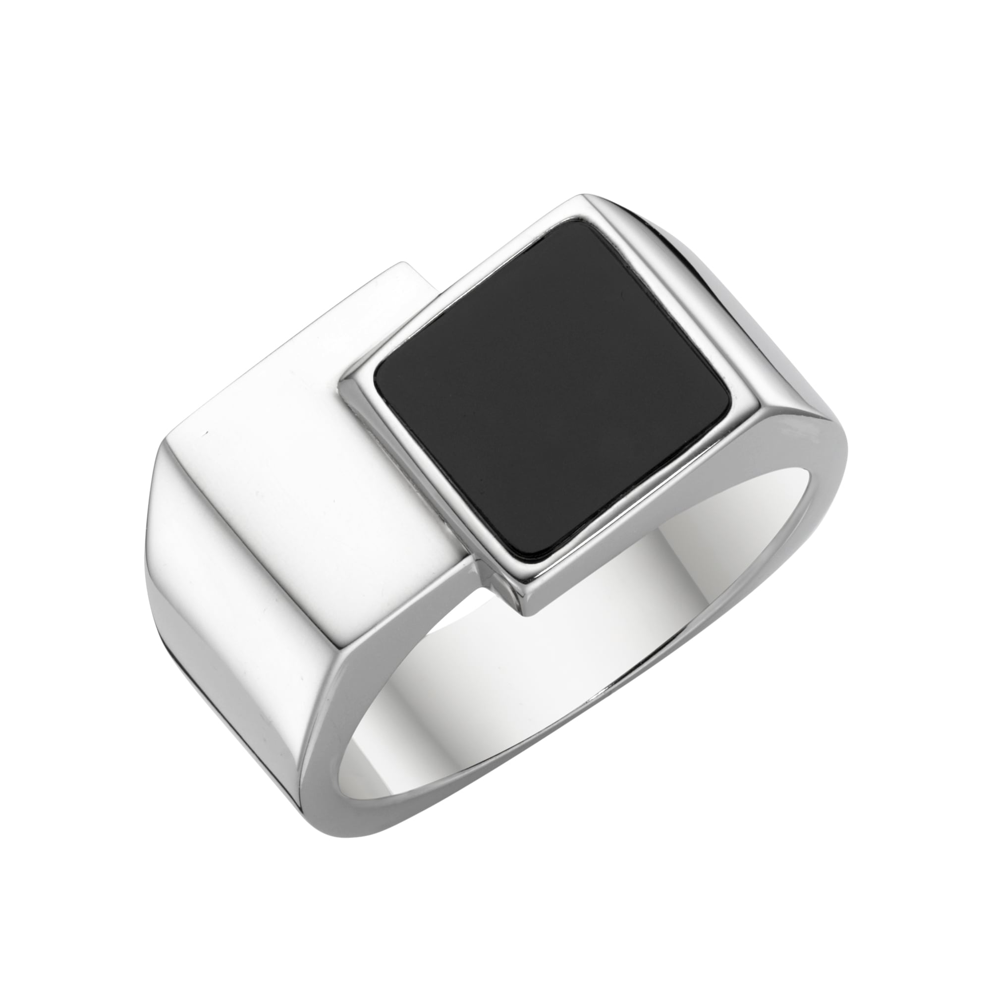 GIORGIO MARTELLO MILANO Silberring »Ring Siegelring mit schwarzer Achat-Einlage, Silber 925«