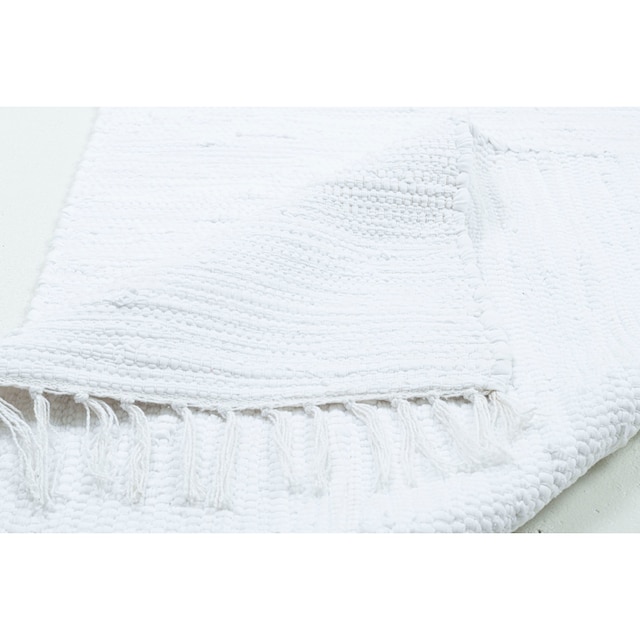 THEKO Teppich »Happy Cotton«, rechteckig, Handweb Teppich, Flachgewebe, reine  Baumwolle, handgewebt, mit Fransen online bei OTTO