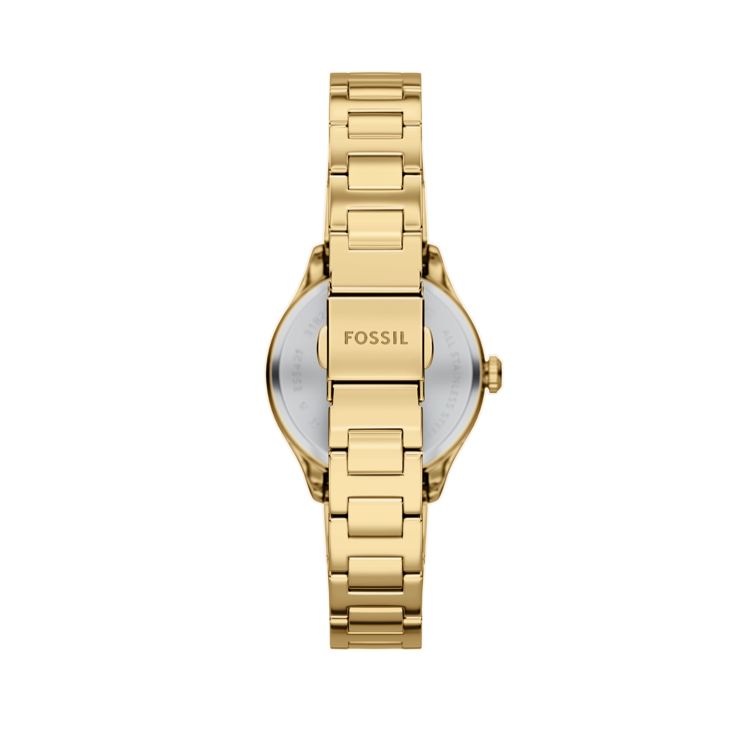Fossil Quarzuhr »GILMORE«, Armbanduhr, Damenuhr, Edelstahlarmband, analog