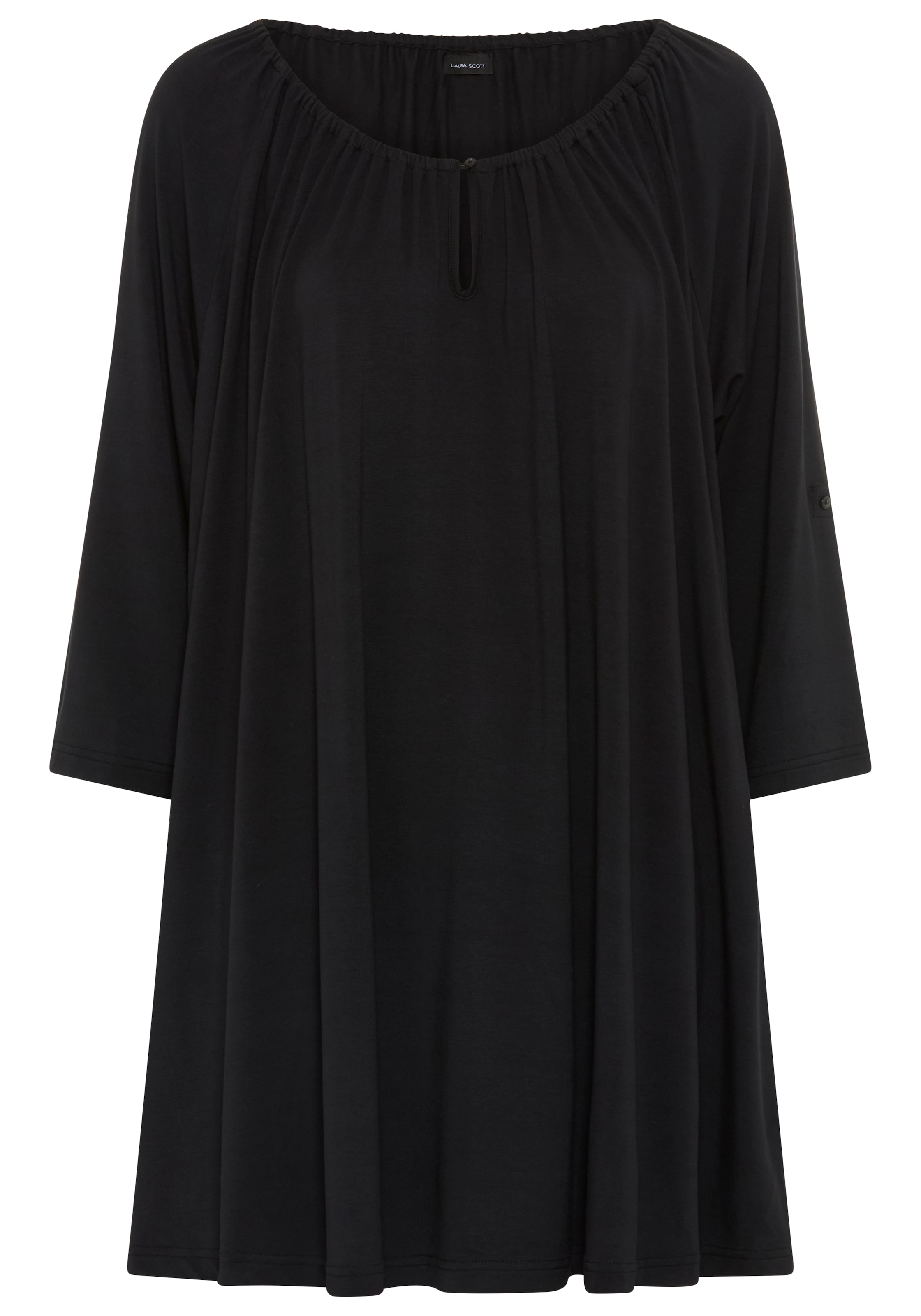 Laura Scott CURVE Longshirt im A-Shape mit krempelbaren Ärmeln