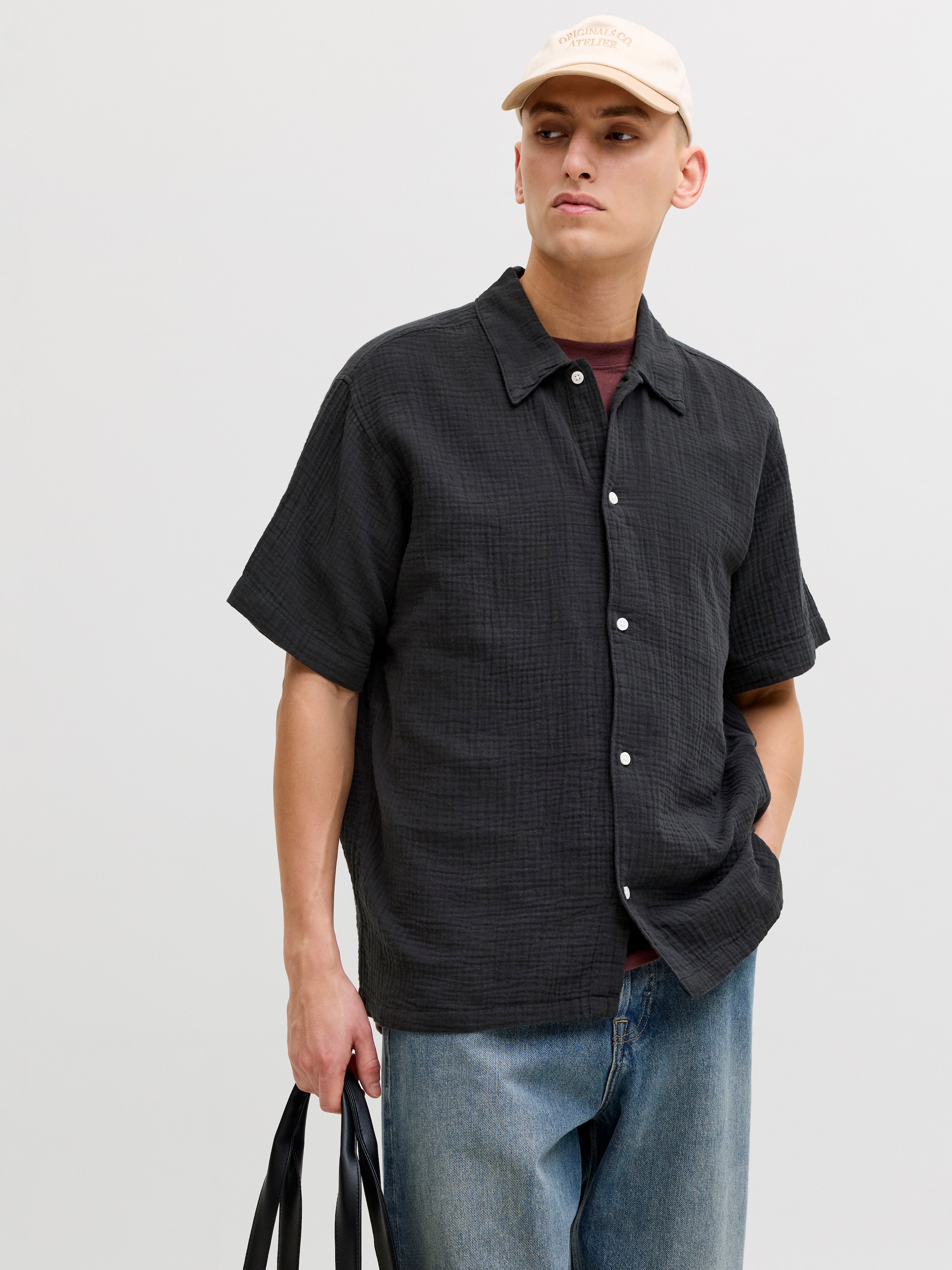 Jack & Jones Kurzarmhemd »JORNANTUCKET DOUBLE CLOTH SHIRT SS EA26«