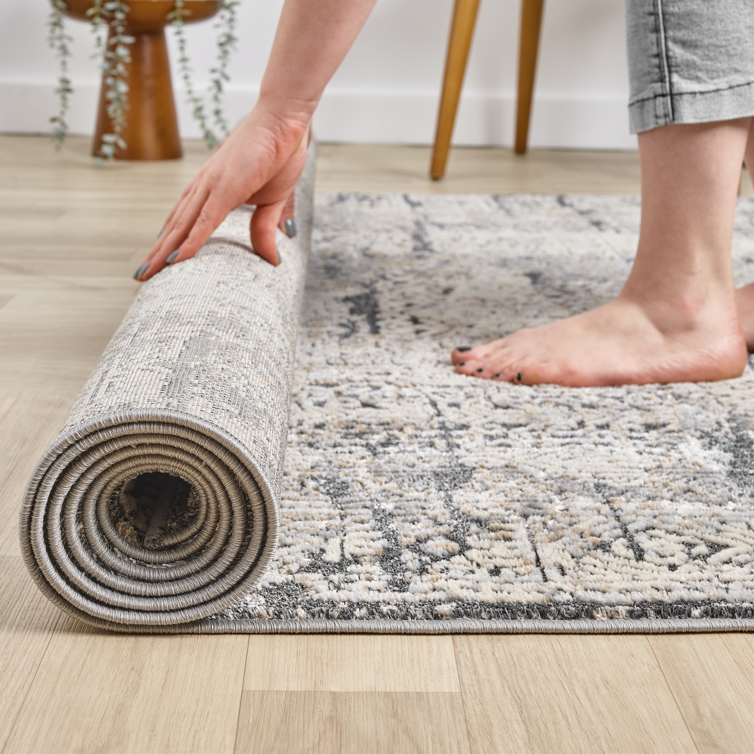 OTTO home Teppich »Selin« rechteckig 9 mm Höhe dezenter Glanz, Schrumpf-Garn-Effekt, im Vintage-Look, dichte Qualität