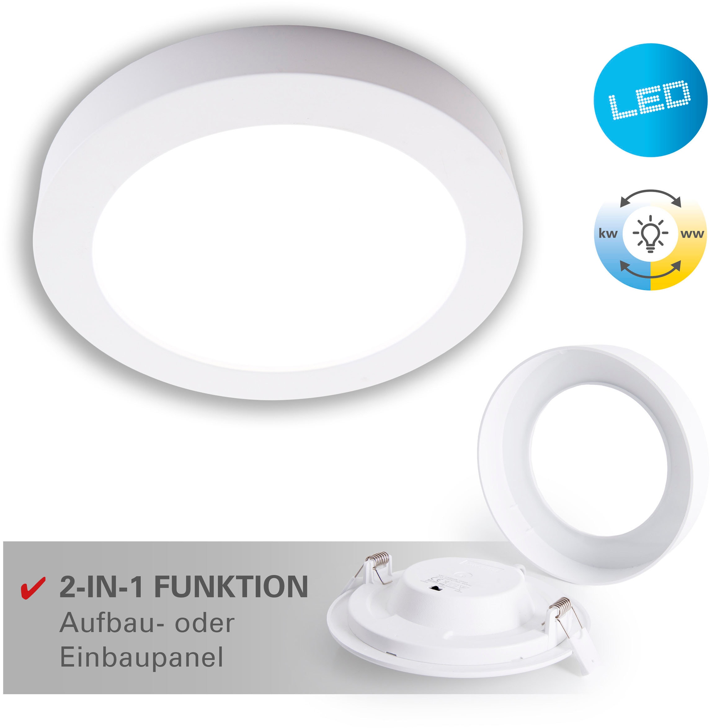 LED Einbauleuchte »Komplex«, 1 flammig, Leuchtmittel LED-Modul | LED fest integriert,...