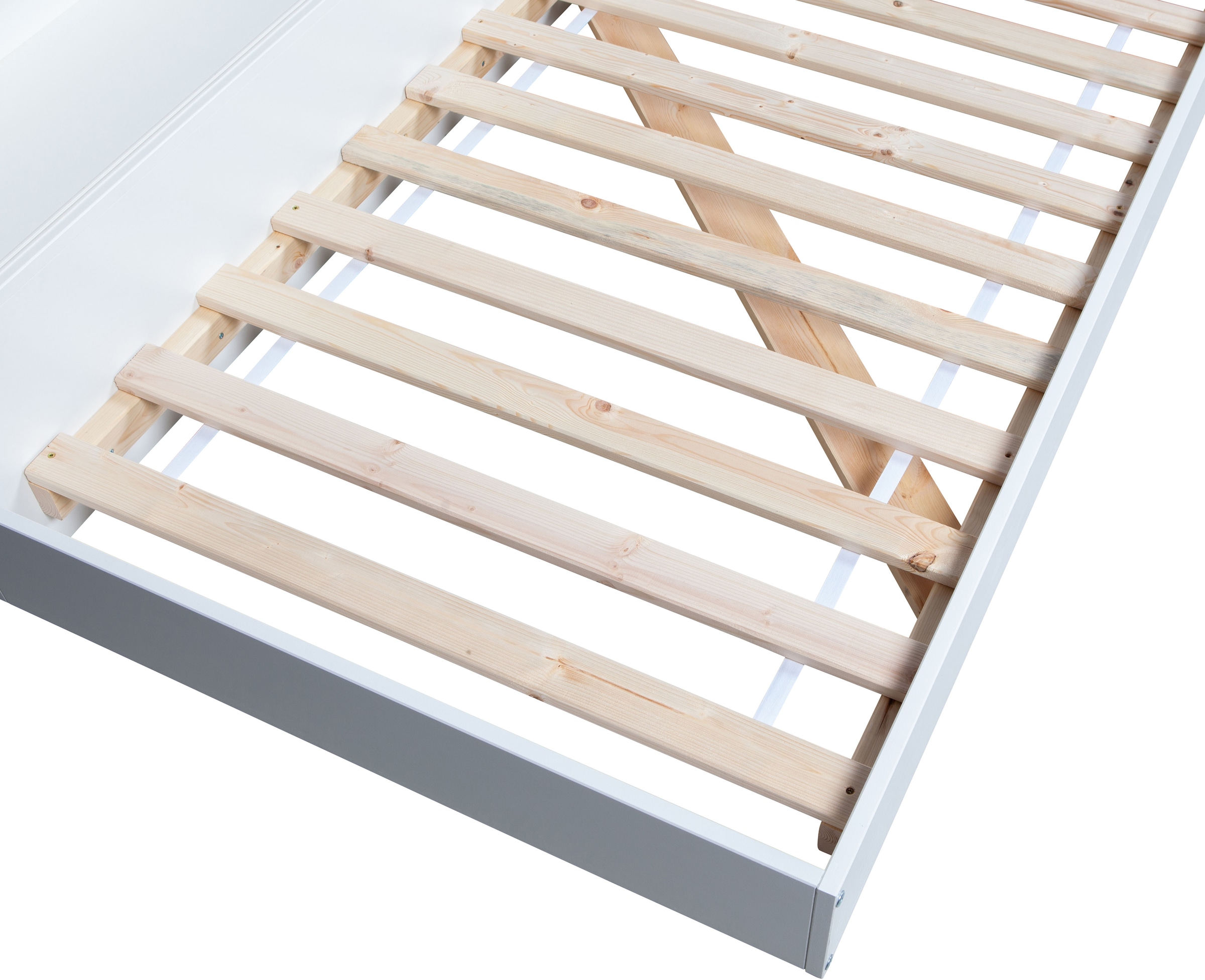 WOOOD Stauraumbett »Connect FSC®-Kiefernholz mit Schiebetür und Stauraum 213x118x60 cm« Einfach zu montierbar, Matratzenmaß 90x200 cm, Pfleiglicht
