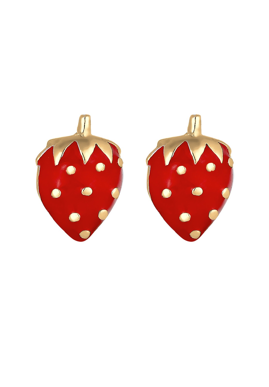 Elli Paar Ohrstecker »Ohrringe Kinderschmuck Erdbeere Früchte 925 Sterling Silber«