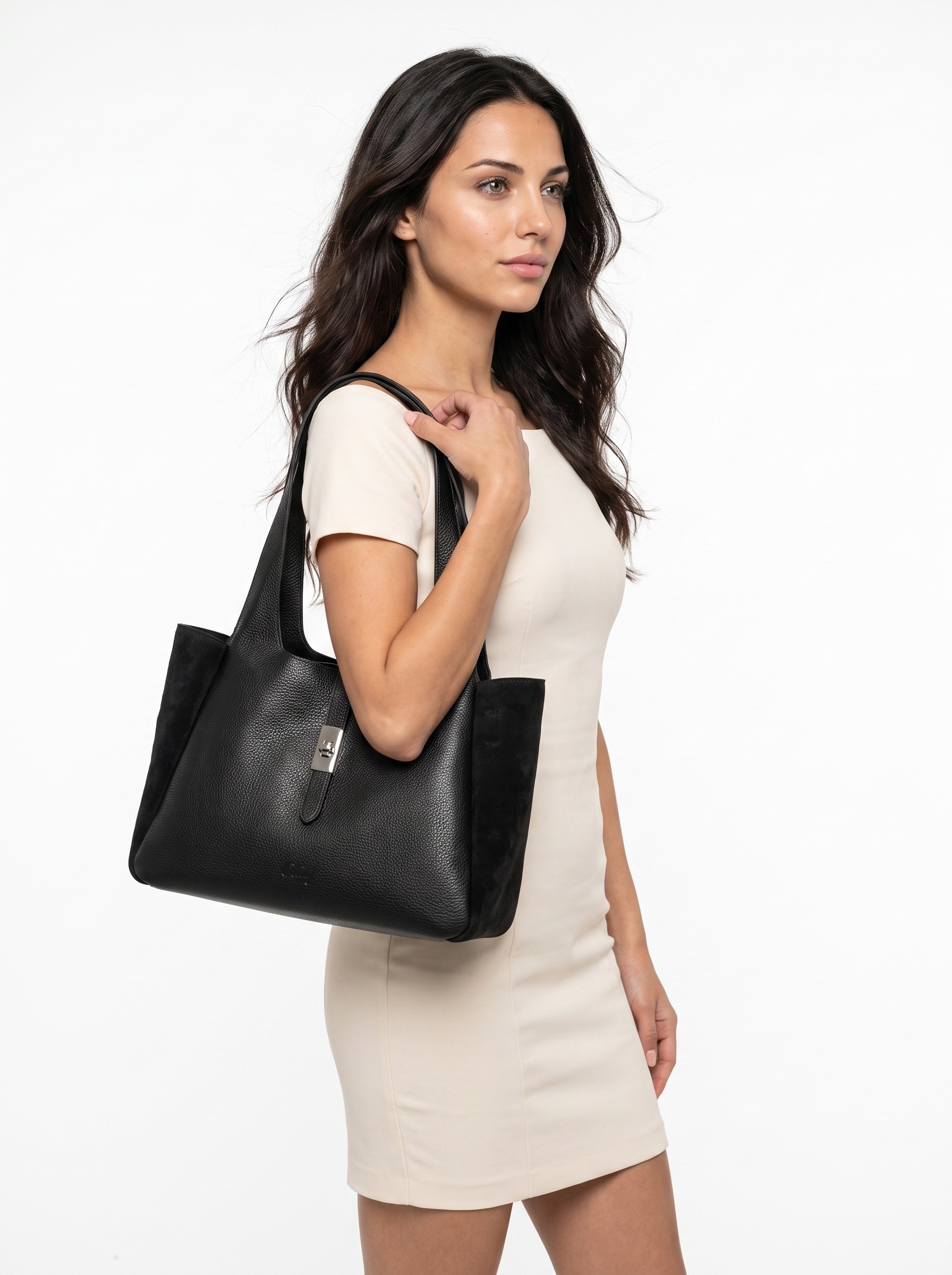 Cluty Shopper echt Leder, Made in Italy