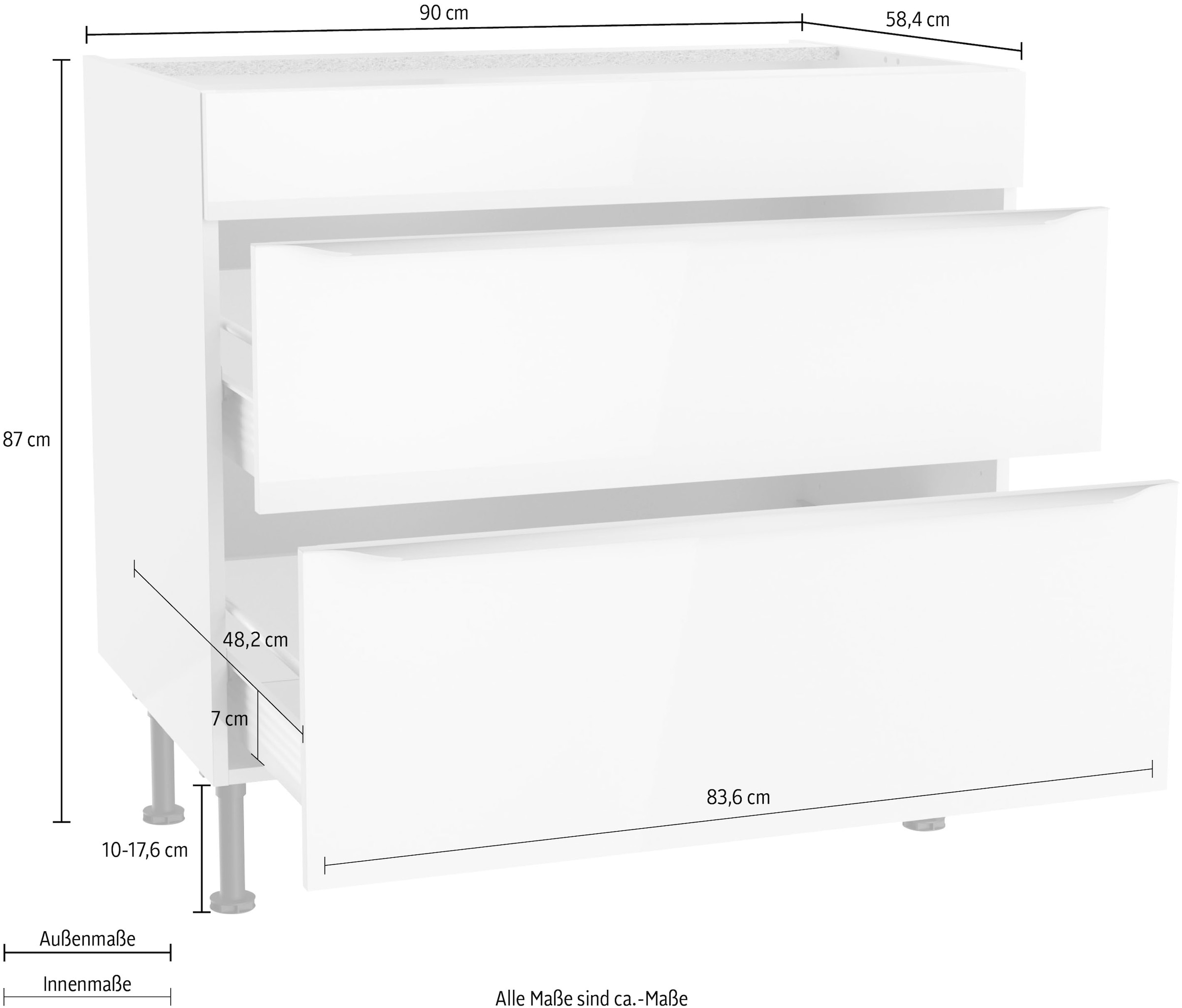 KOCHSTATION Kochfeldumbauschrank »KS-Aken«
