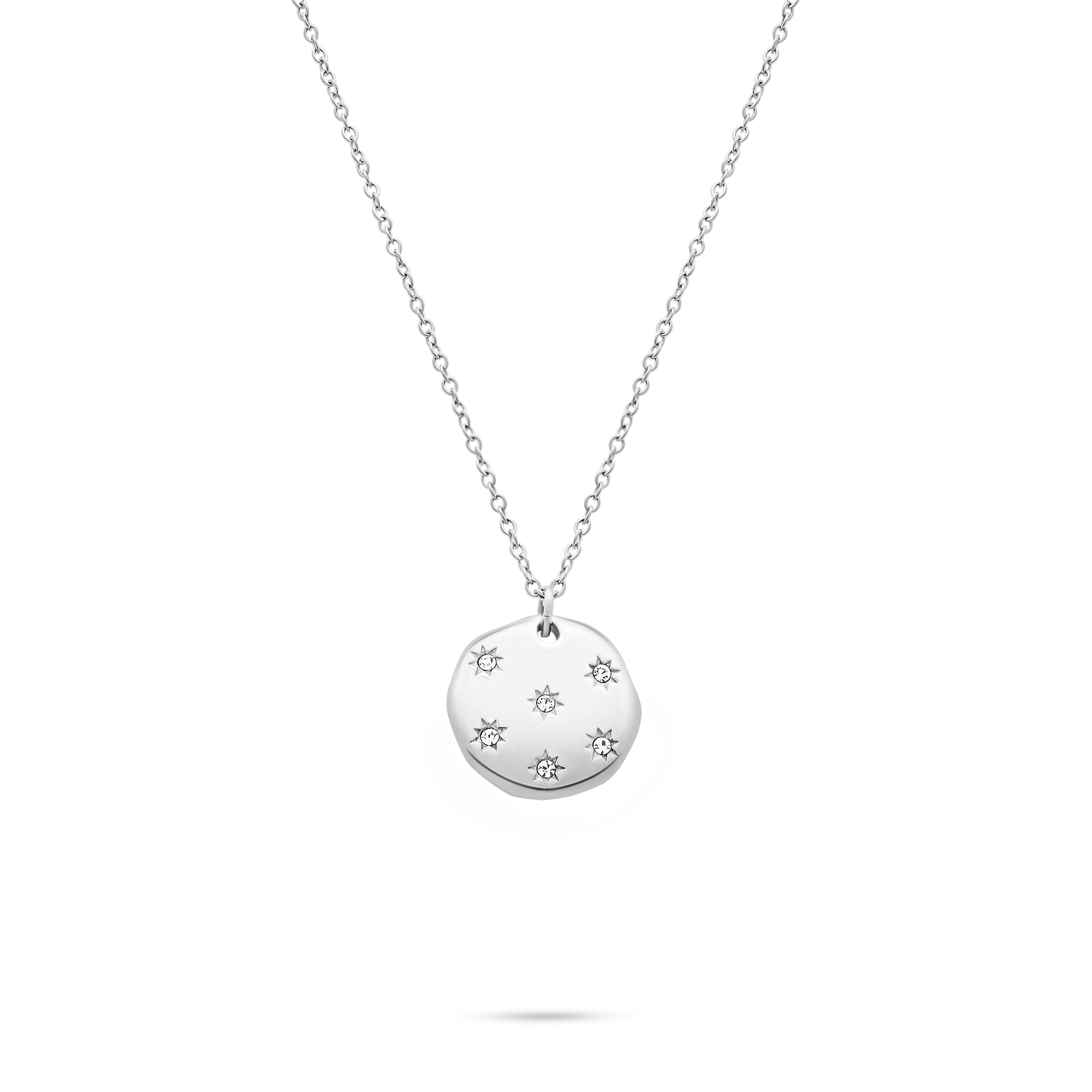 Tamaris Kette mit Anhänger »Schmuck Geschenk Halskette mit Plättchen Anhänger Little Twinkle« mit Zirkonia (synth.)
