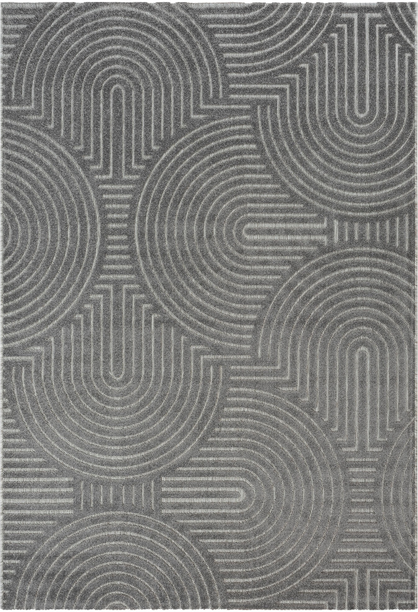 Sanat Teppich »Berlin«, rechteckig, 6 mm Höhe, In -und Outdoor geeignet, Außenbereich,Terasse, Balkon, modern