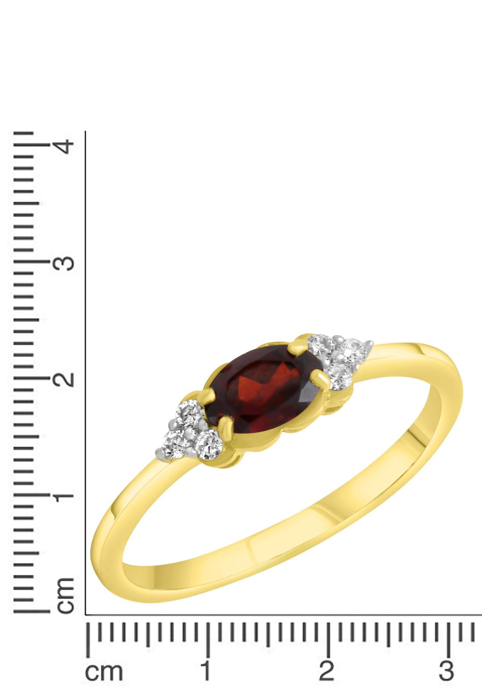 Firetti Fingerring »Schmuck Geschenk Silber 925 Silberring«, mit Granat, Zirkonia (synth.)