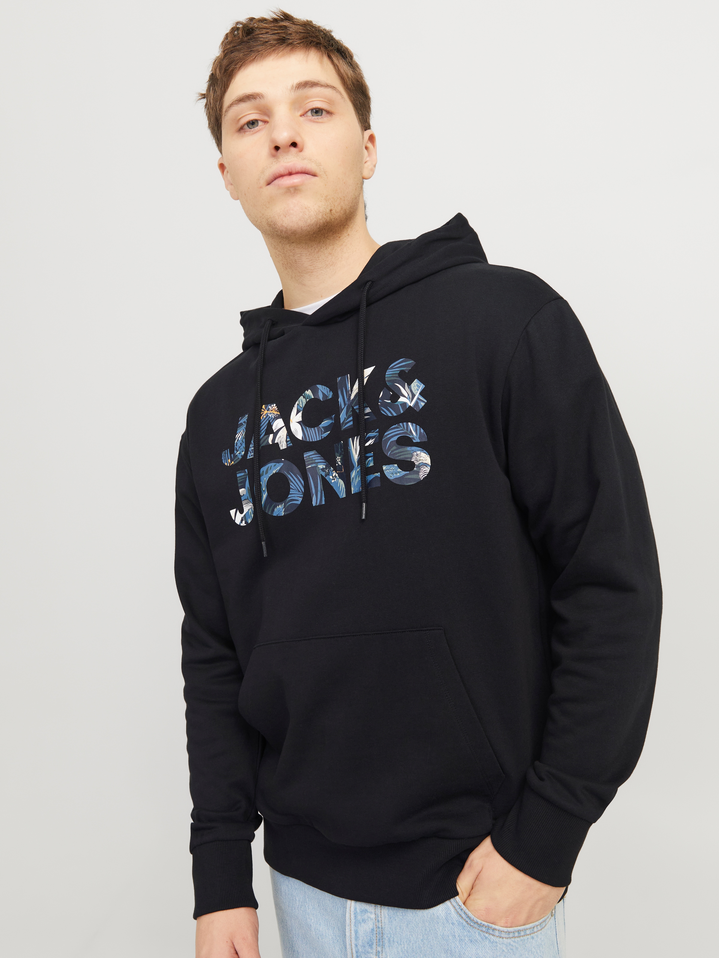 Jack & Jones Kapuzensweatshirt »JJEBRYAN CORP LOGO SWEAT HOOD NOOS«, mit Logo Druck
