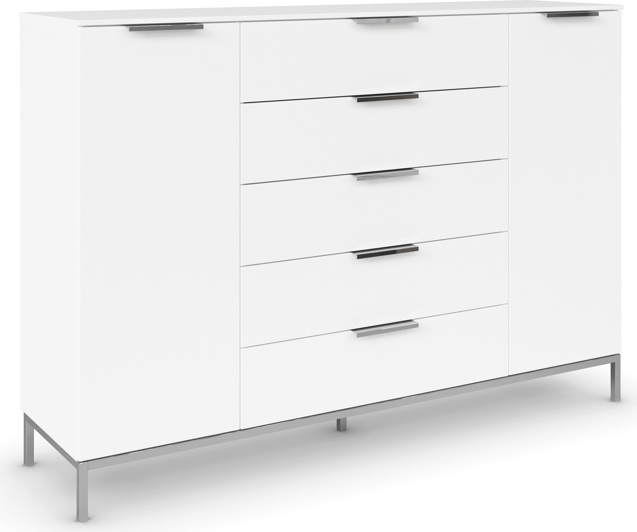rauch Kombikommode »Kommode Türkommode Sideboard Kombikommode FLIPP« Breite 160/180 cm mit 4 Einlegeböden,  2-türig mit  5 Schubladen und Soft-Close-Funktion in zwei Breiten