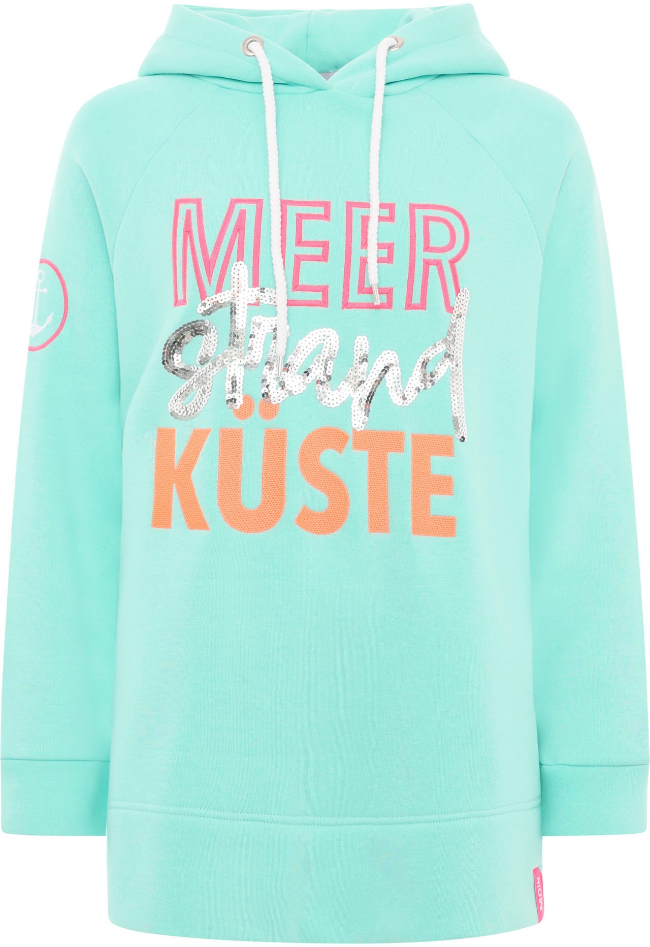 Hoodie »Meer Strand Küste«, mit auffälligem Schriftzug-Print