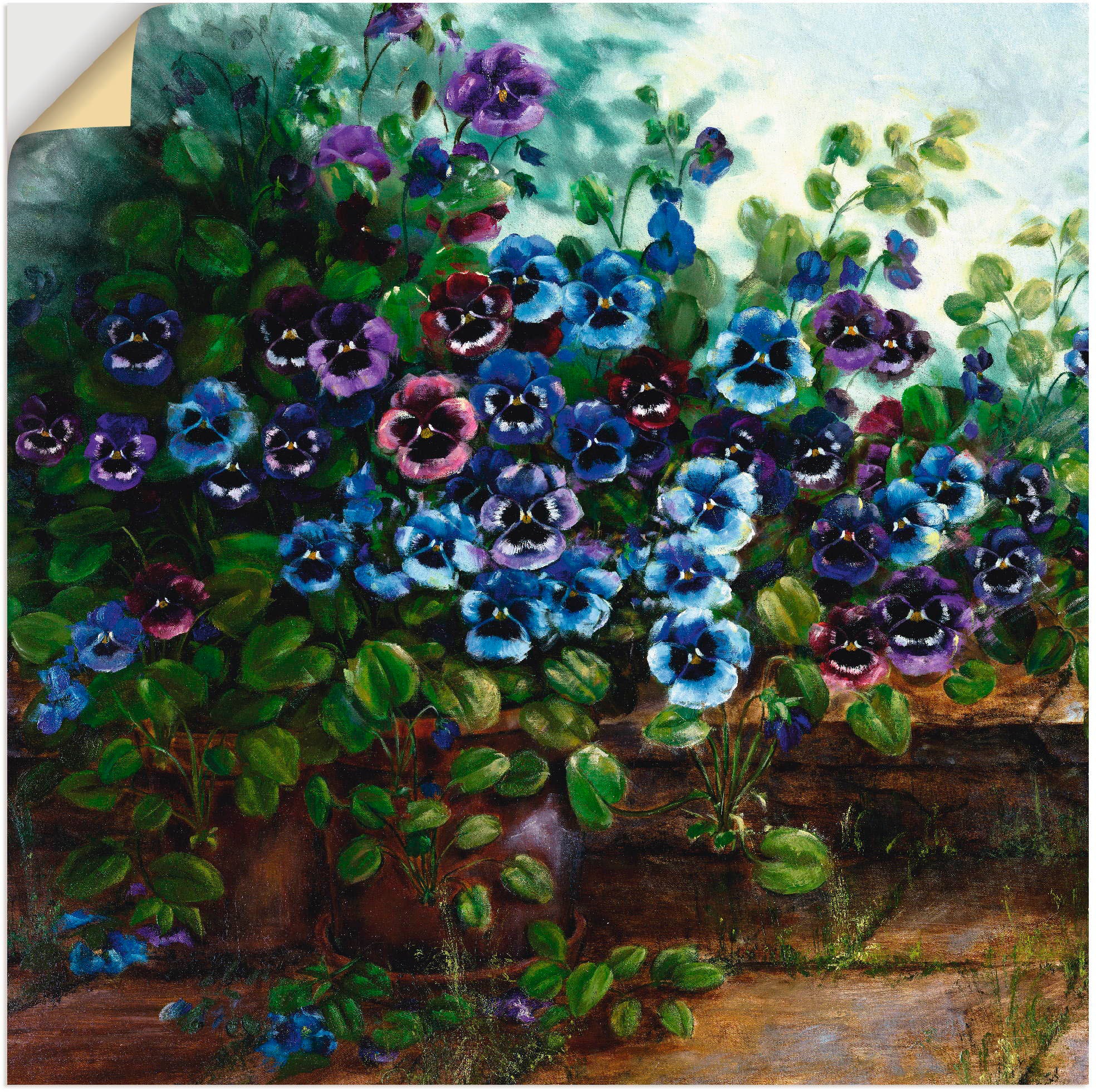 Artland Wandbild »Stiefmütterchen II«, Blumen, (1 St.), in vielen Größen & Produktarten - Alubild / Outdoorbild für den Außenbereich, Leinwandbild, Poster, Wandaufkleber / Wandtattoo auch für Badezimmer geeignet